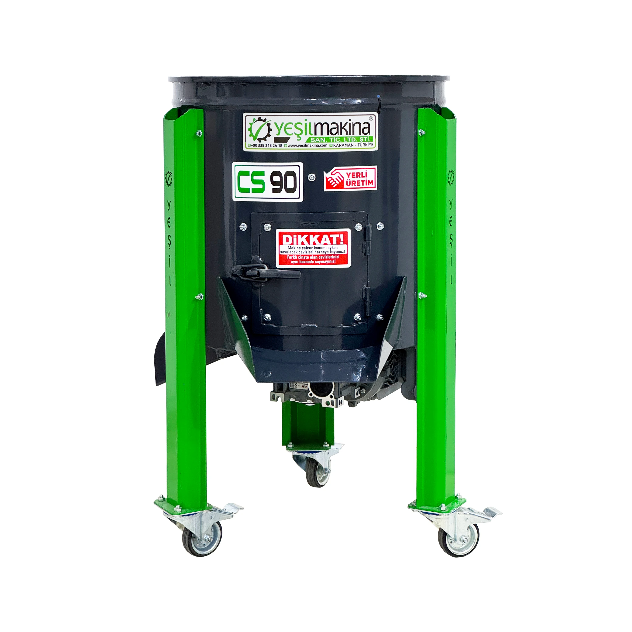 Ceviz Soyma Makinesi - CS 90 Litre (300-400 kg/saat) - Sabit Devirli