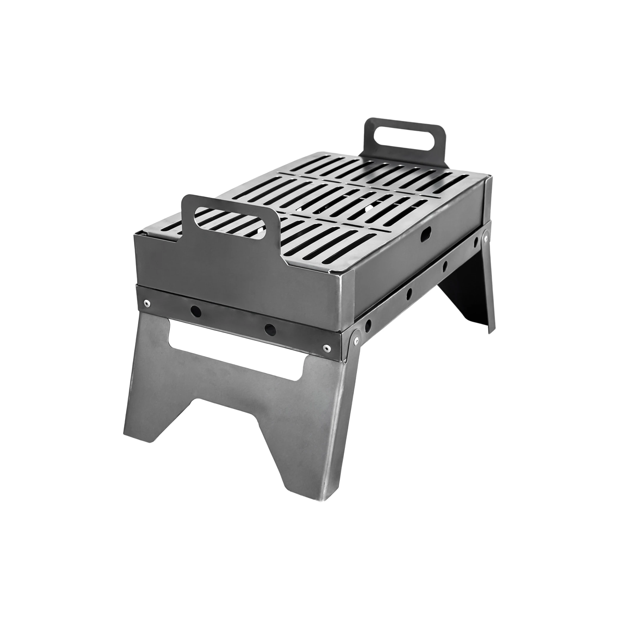 Katlanabilir Tek Parça Profesyonel Mangal, Yelpaze ve Çanta Hediyeli - 42 cm x 27 cm