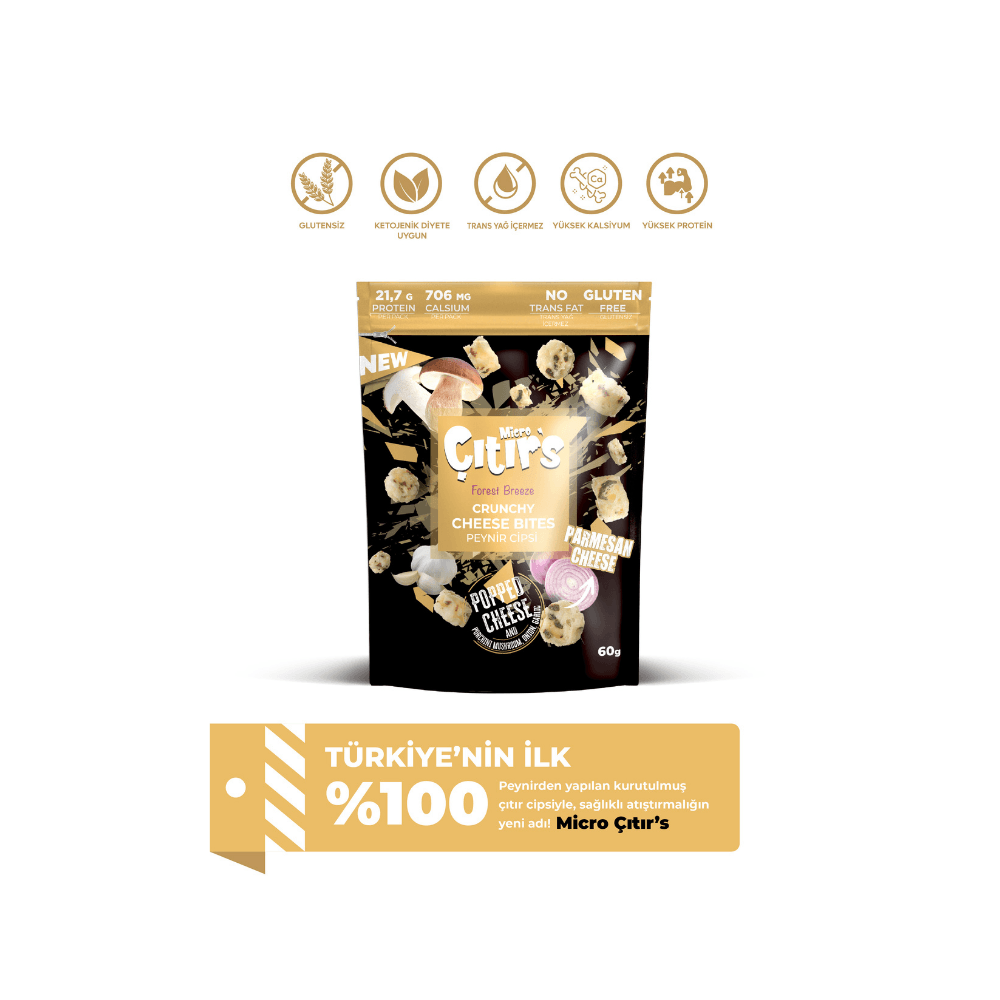 Gerçek Porçini Mantarlı Parmesan Peyniri Cipsi - 60 gr