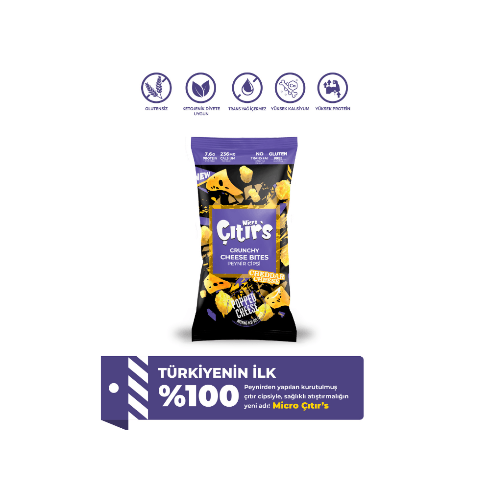 Kurutulmuş %100 Cheddar Peyniri - 20 gr