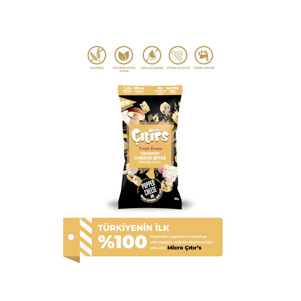 Gerçek Porçini Mantarlı Parmesan Peyniri Cipsi - 20 gr