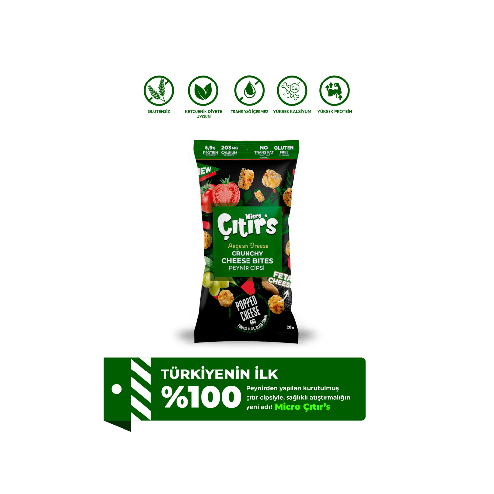 Domates Zeytin Çörek Otlu Beyaz Peynir Cipsi - 20 gr