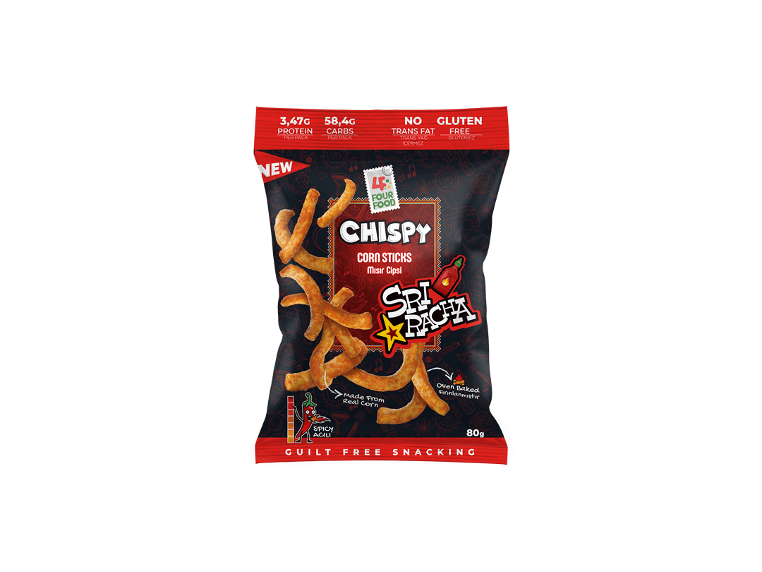 Sriracha  Çeşnili Mısır Cipsi - 80 gr