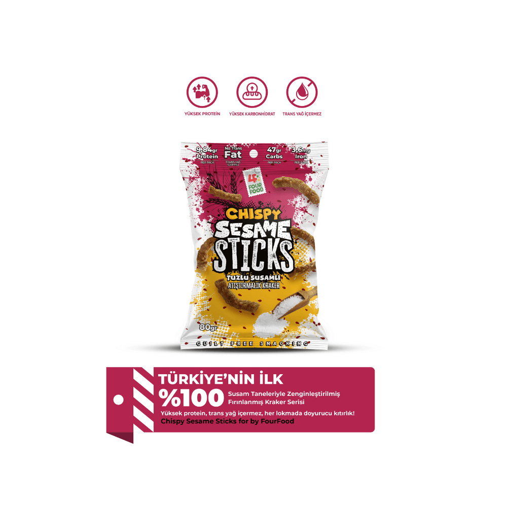 Tuzlu Susamlı Atıştırmalık Kraker - 80 gr