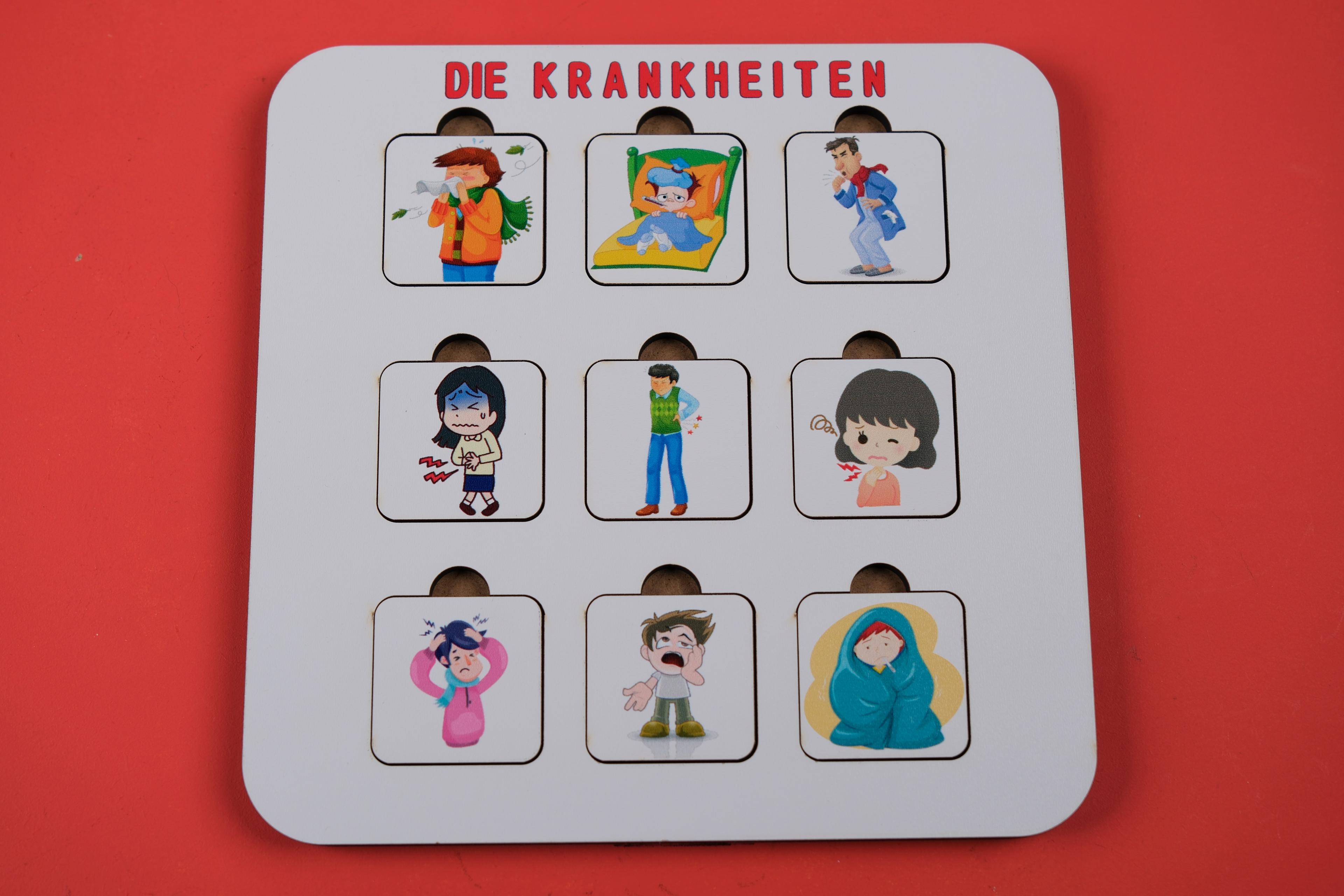 DIE KRANKHEITEN (HASTALIKLAR) | ALMANCA ÖĞRETEN PUZZLE