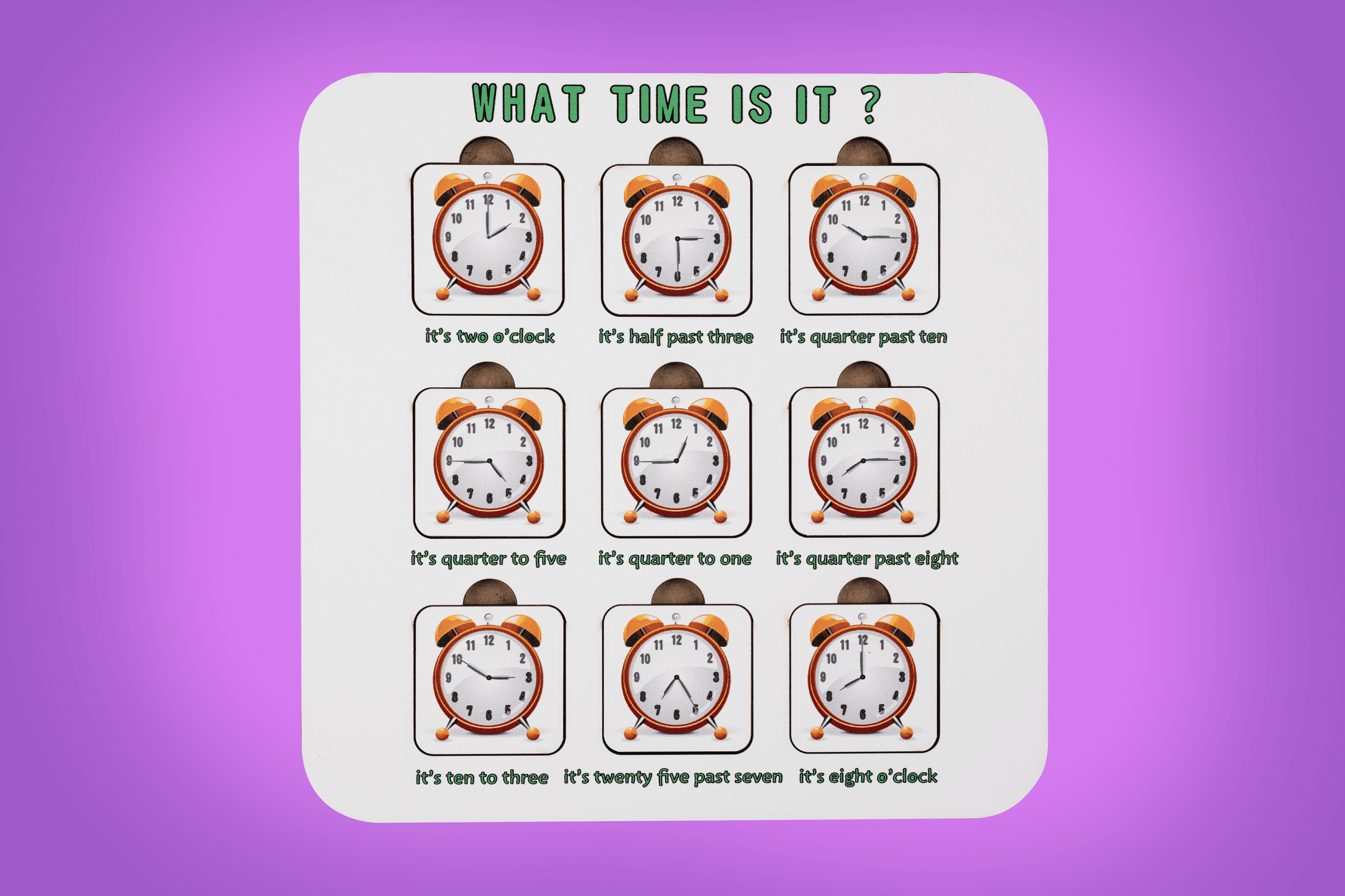 WHAT TIME IS IT ? PUZZLE