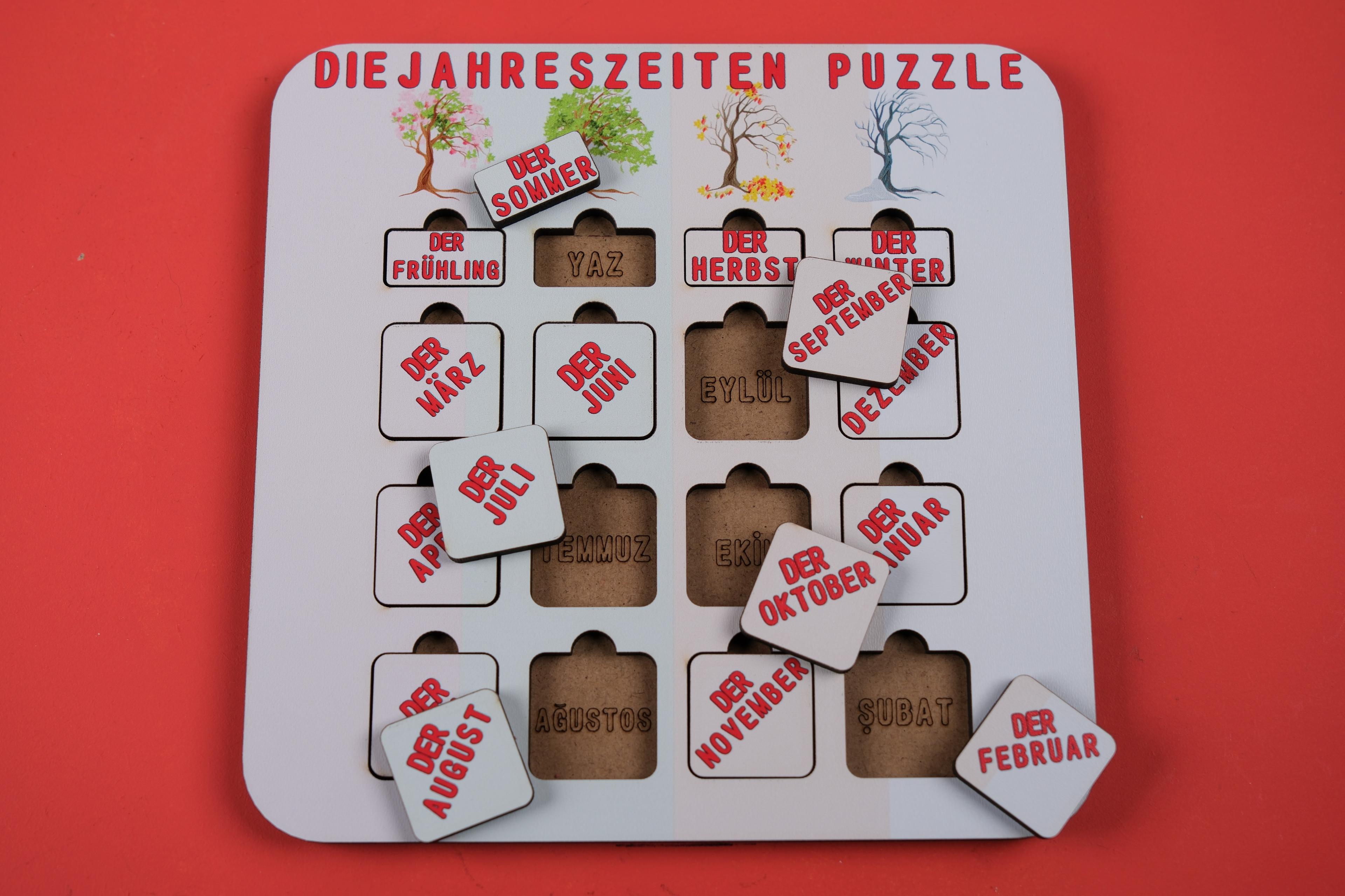 DIE JAHRESZEITEN (MEVSİMLER) | ALMANCA ÖĞRETEN PUZZLE