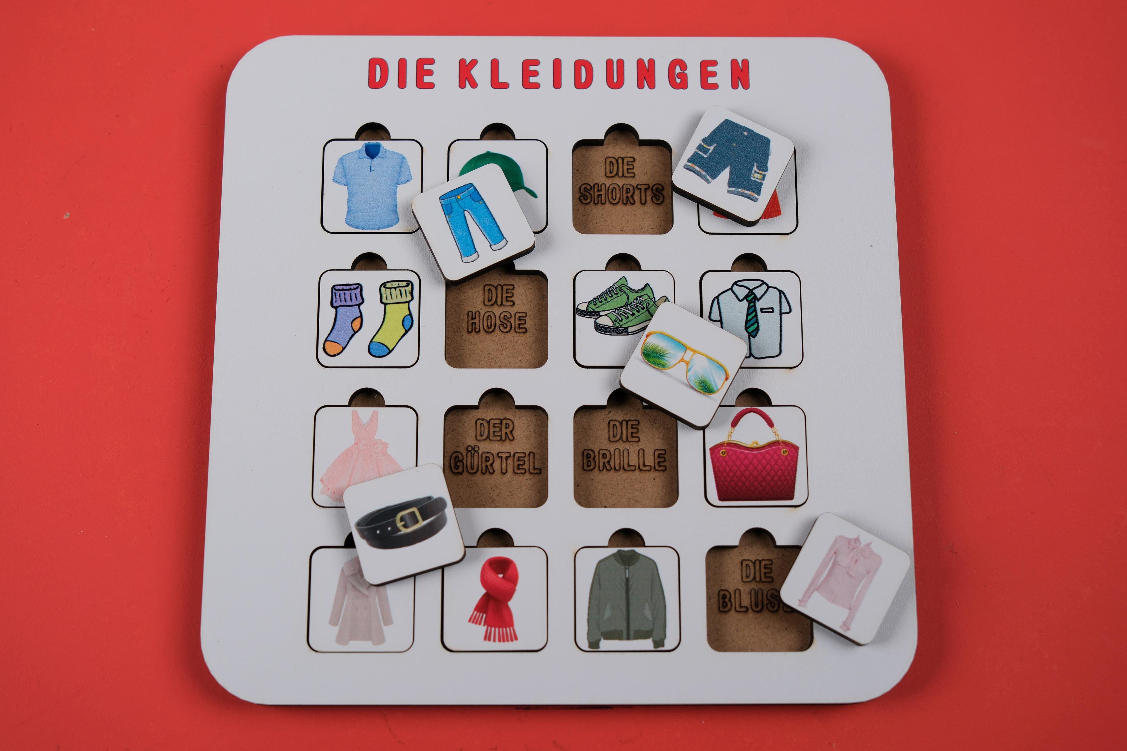 DIE KLEIDUNG (GİYİM) | ALMANCA ÖĞRETEN PUZZLE