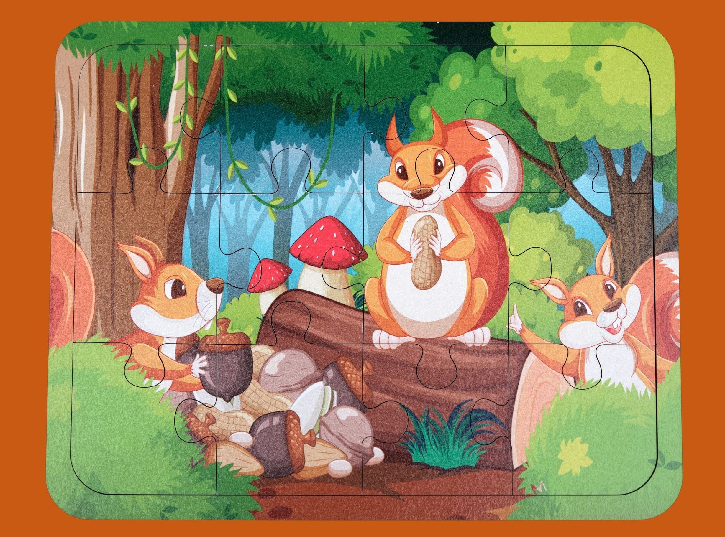 CUTE SQUIRRELS PUZZLE (12 PIECES)