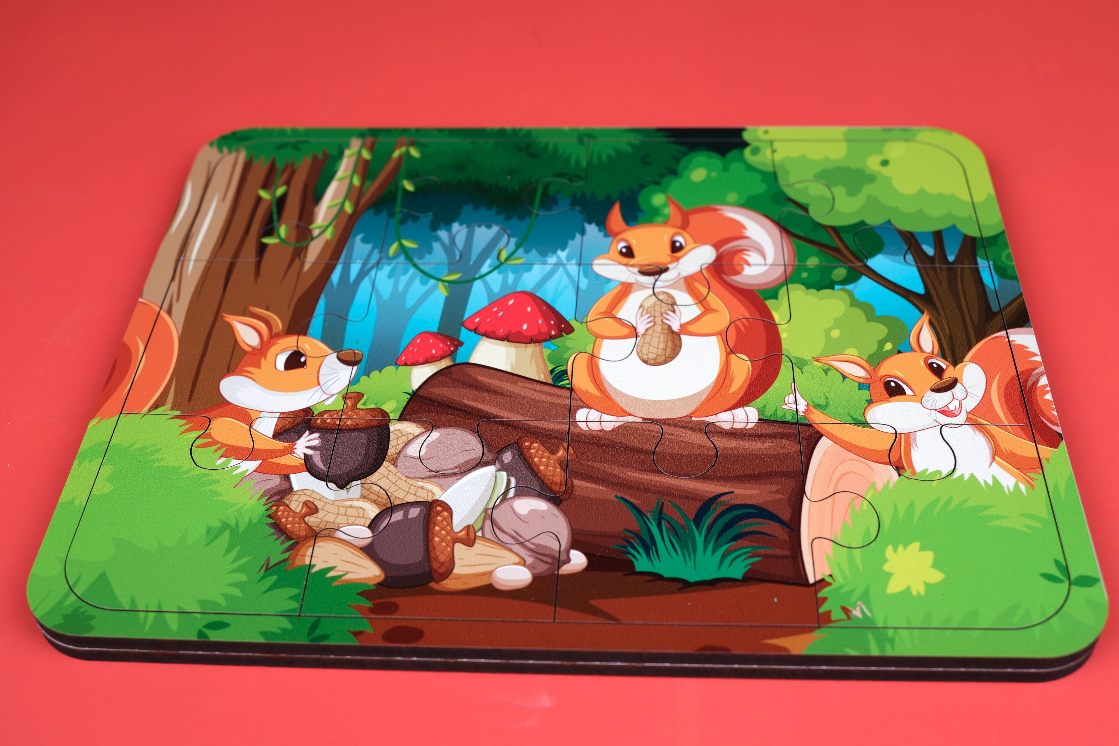 CUTE SQUIRRELS PUZZLE (12 PIECES)