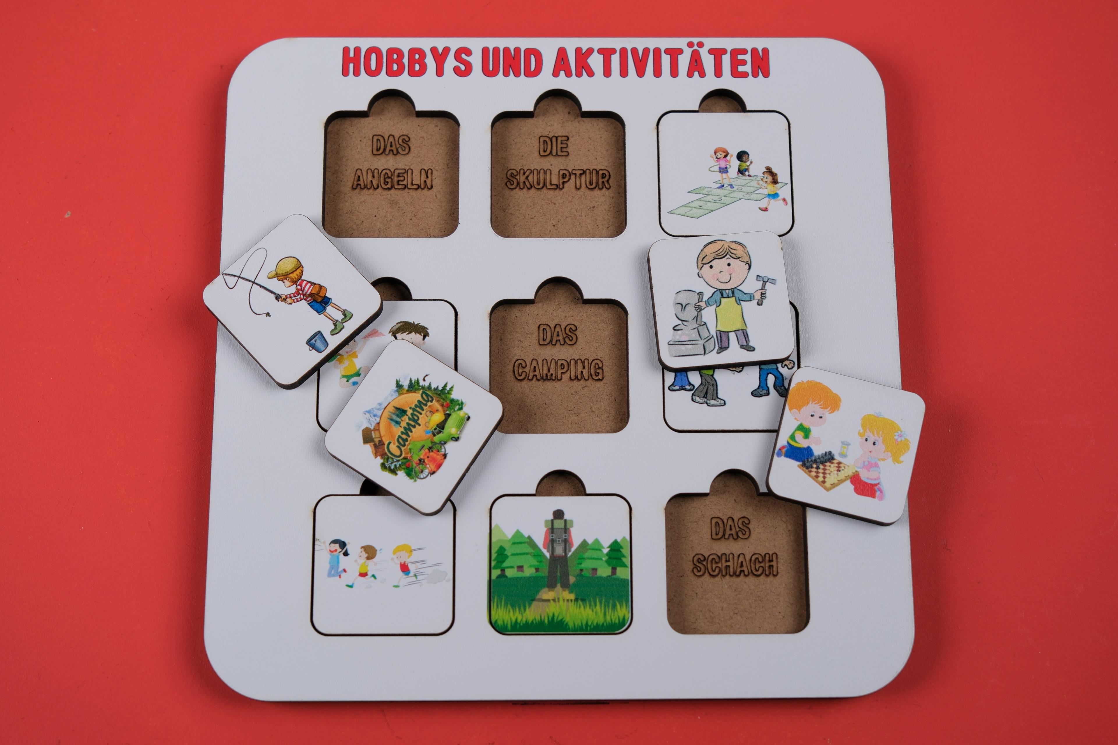 DIE HOBBYS UND DIE AKTIVITÄTEN (HOBİLER VE AKTİVİTELER) | ALMANCA ÖĞRETEN PUZZLE