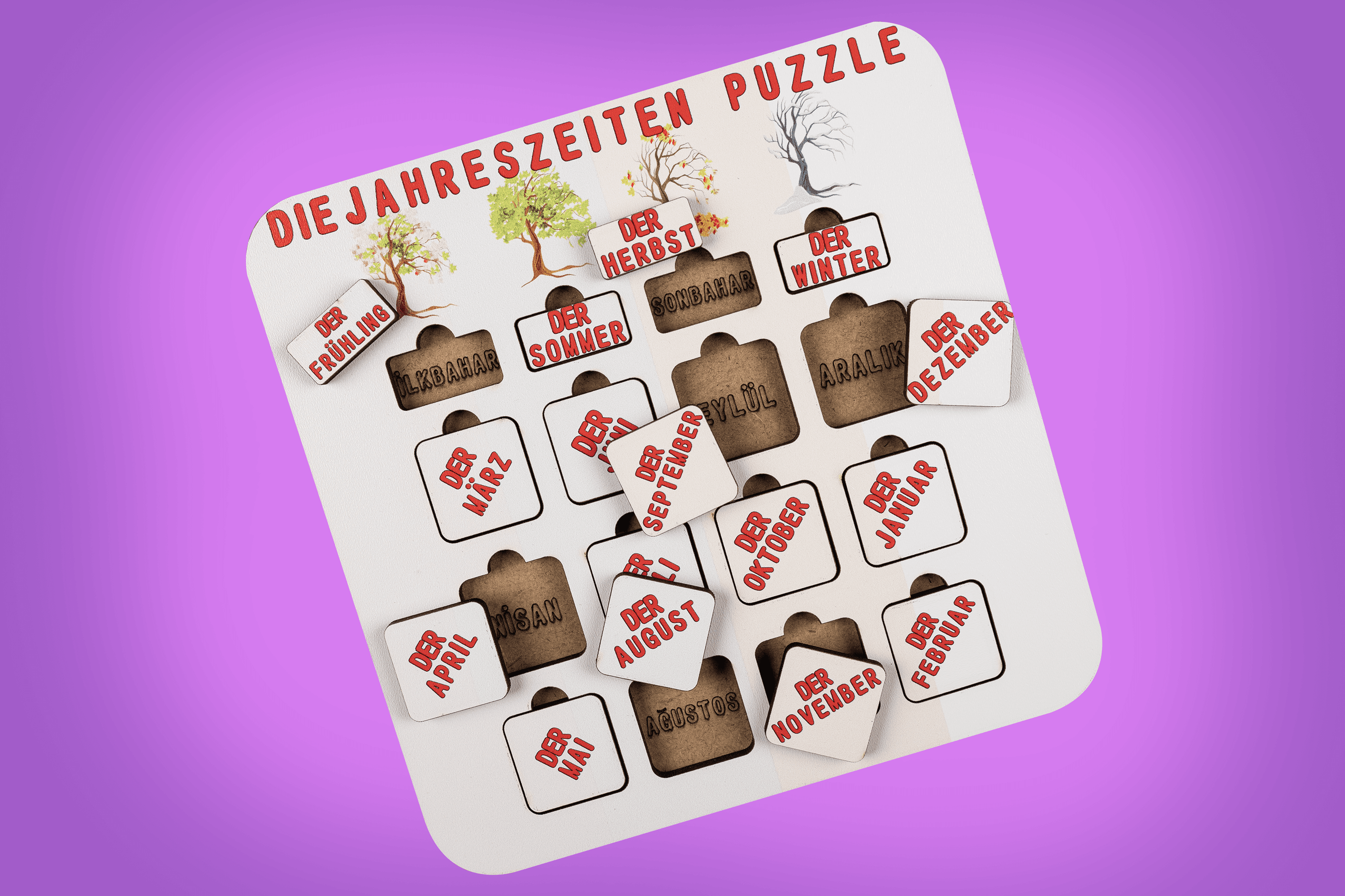 DIE JAHRESZEITEN (MEVSİMLER) | ALMANCA ÖĞRETEN PUZZLE