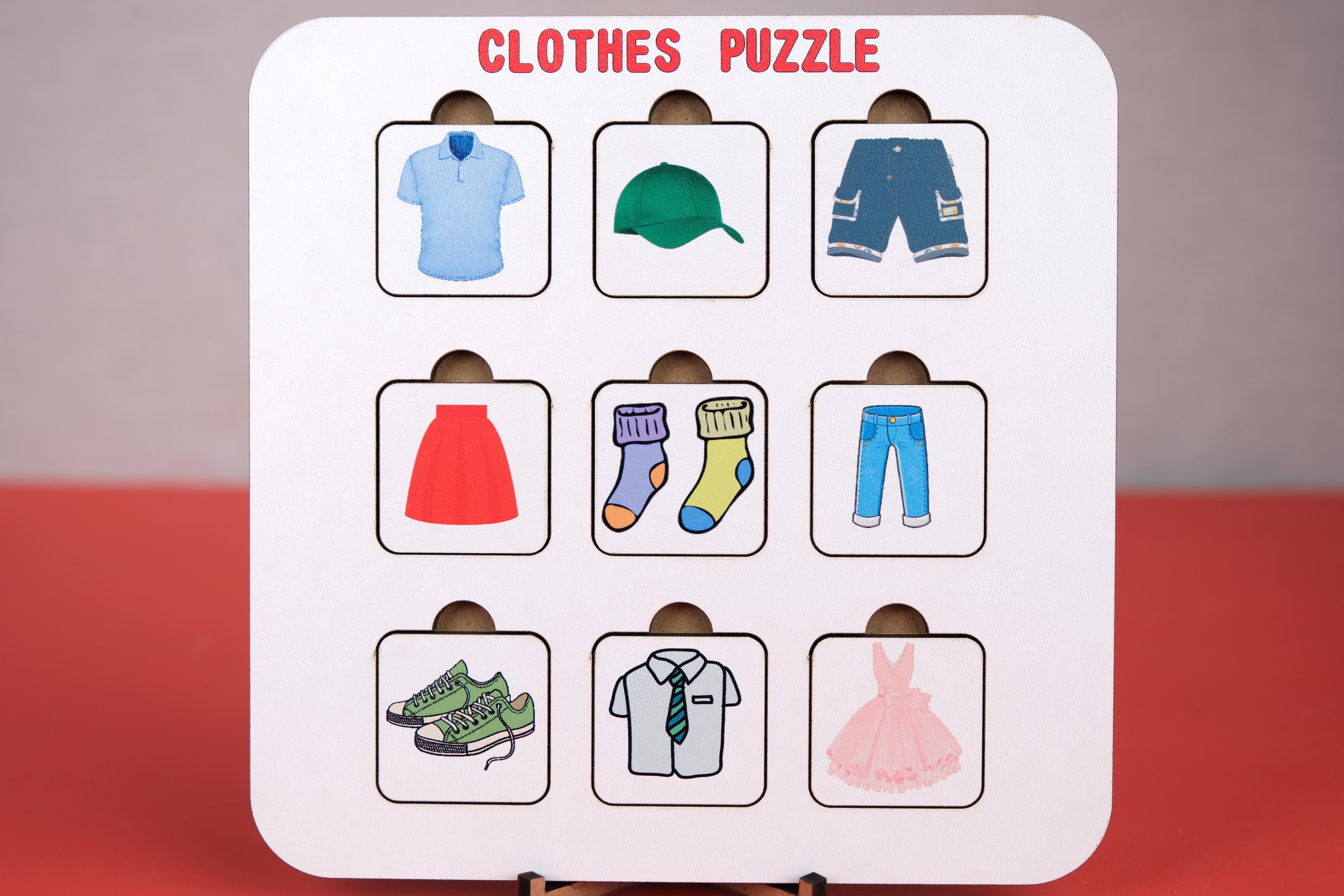 CLOTHES (GİYSİLER) | İNGİLİZCE ÖĞRETEN PUZZLE