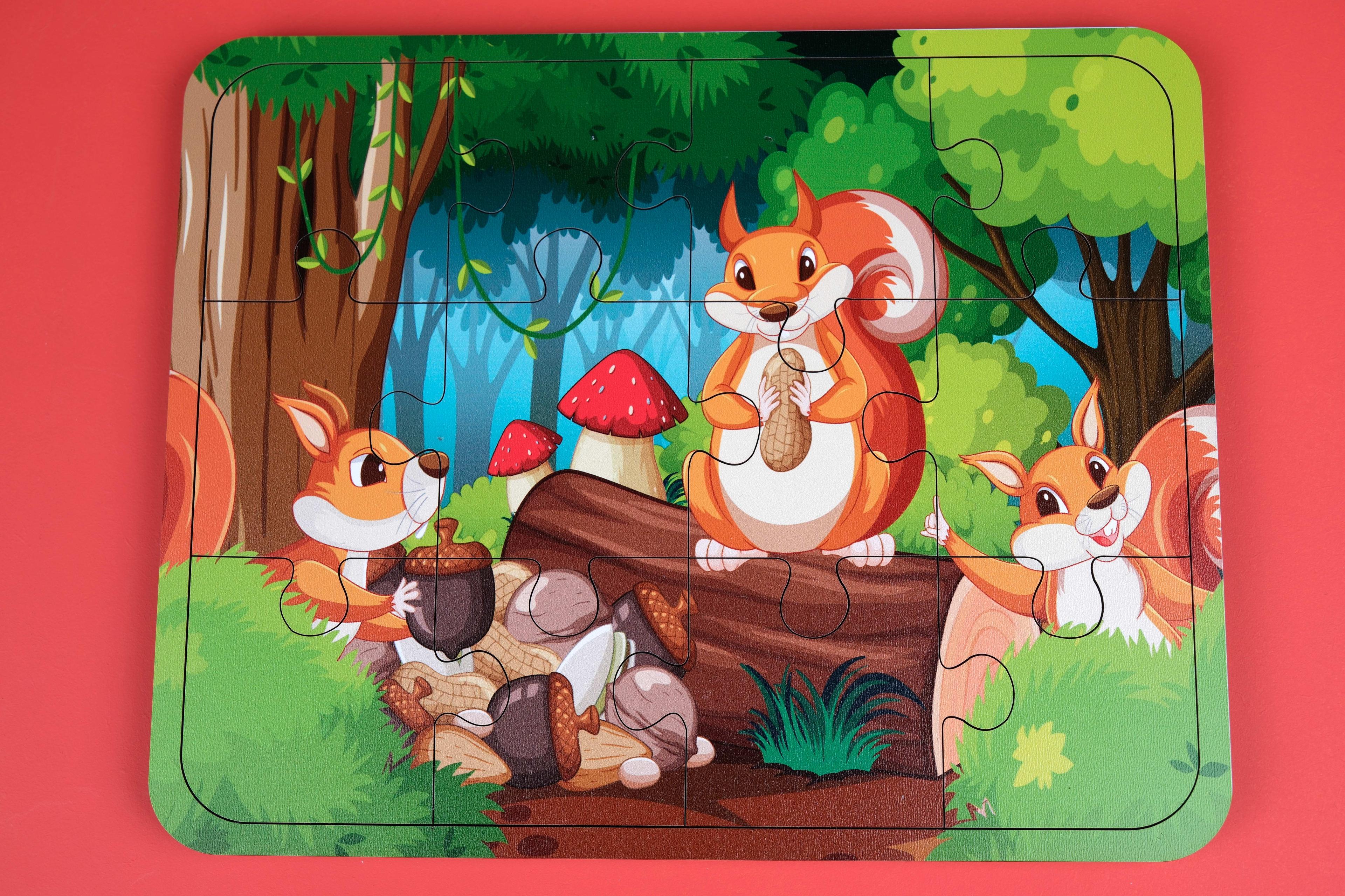 CUTE SQUIRRELS PUZZLE (12 PIECES)