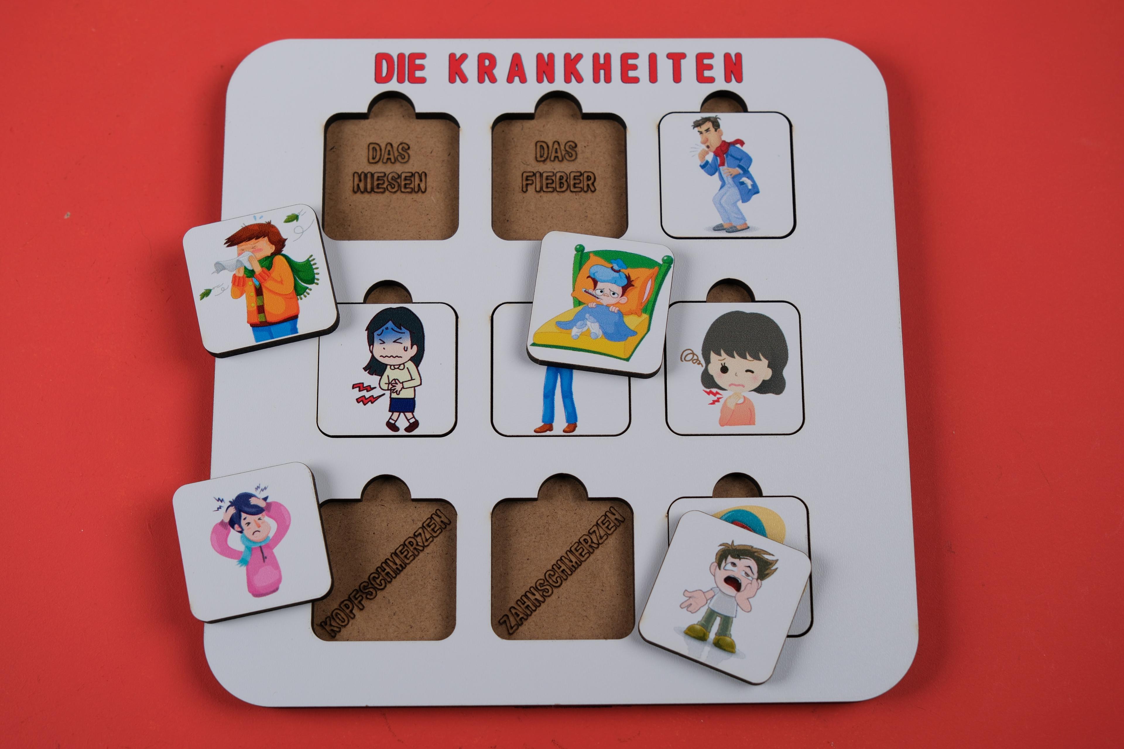 DIE KRANKHEITEN (HASTALIKLAR) | ALMANCA ÖĞRETEN PUZZLE