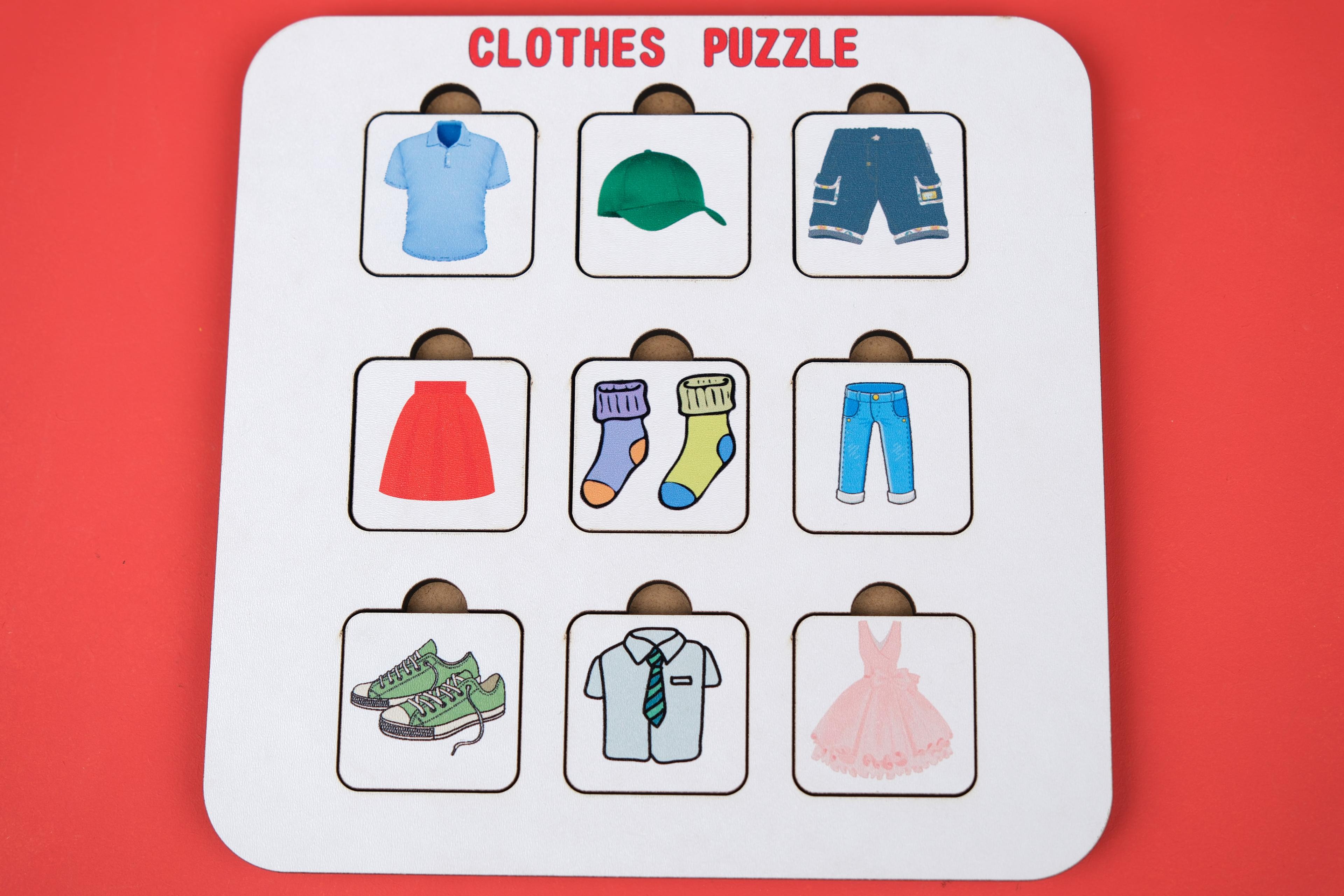 CLOTHES (GİYSİLER) | İNGİLİZCE ÖĞRETEN PUZZLE