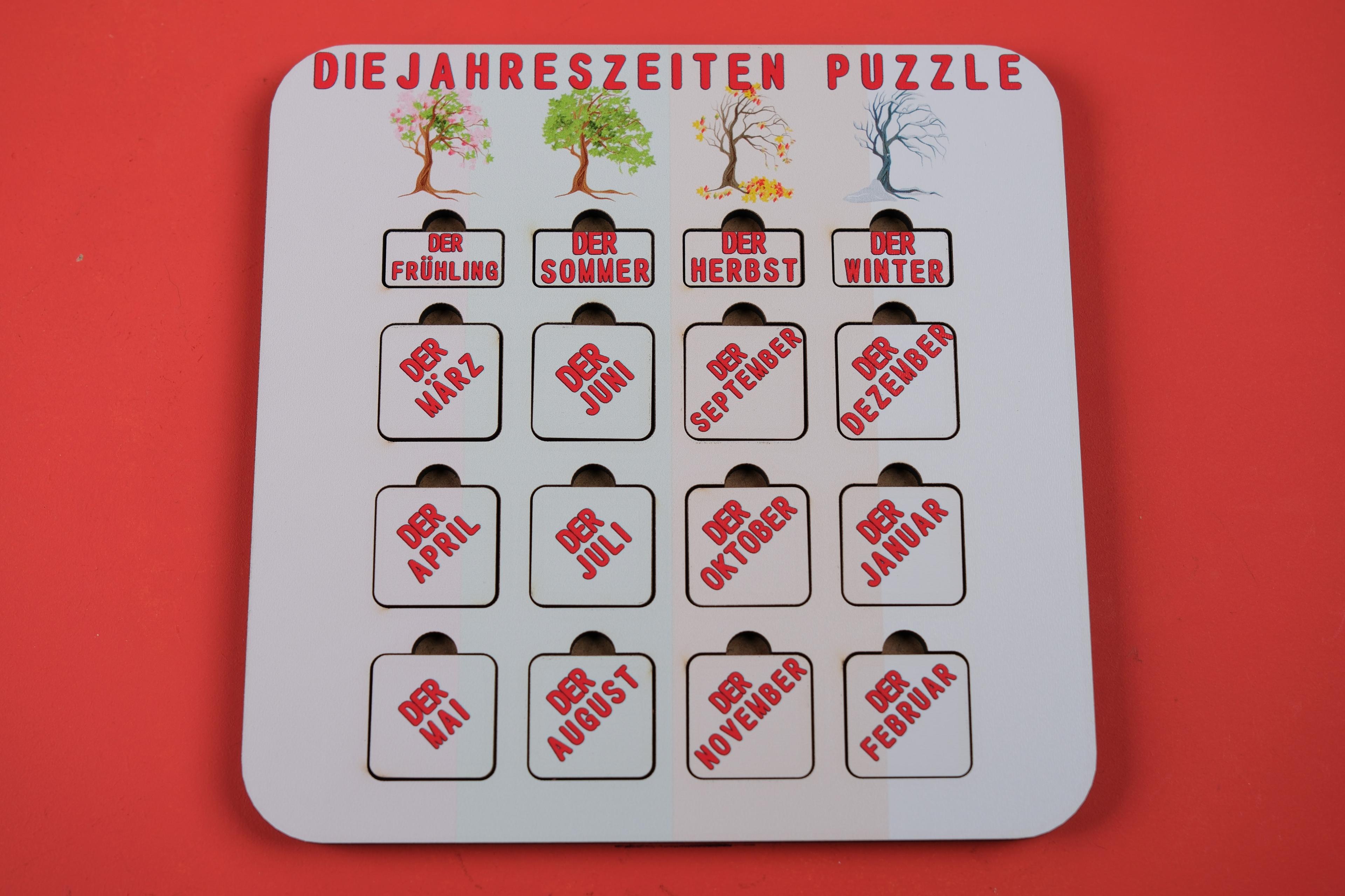 DIE JAHRESZEITEN (MEVSİMLER) | ALMANCA ÖĞRETEN PUZZLE