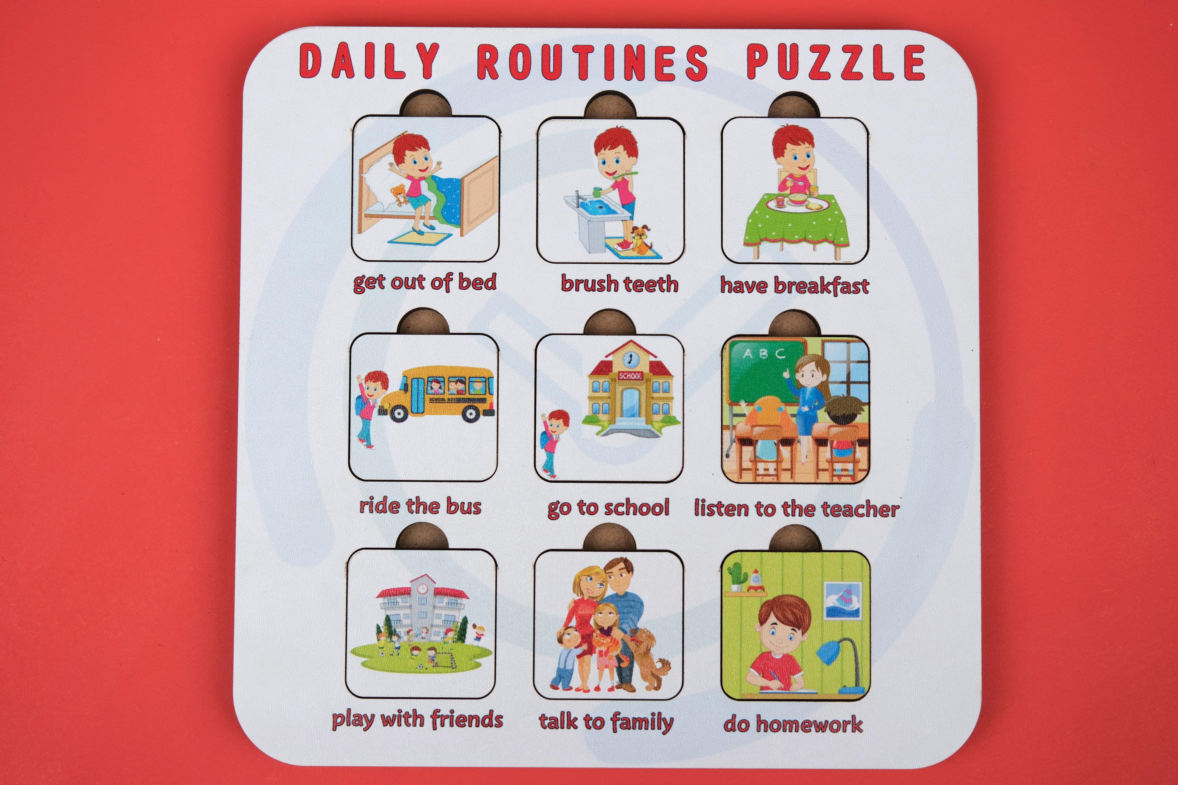 DAILY ROUTINES (GÜNLÜK RUTİNLER) | İNGİLİZCE ÖĞRETEN PUZZLE