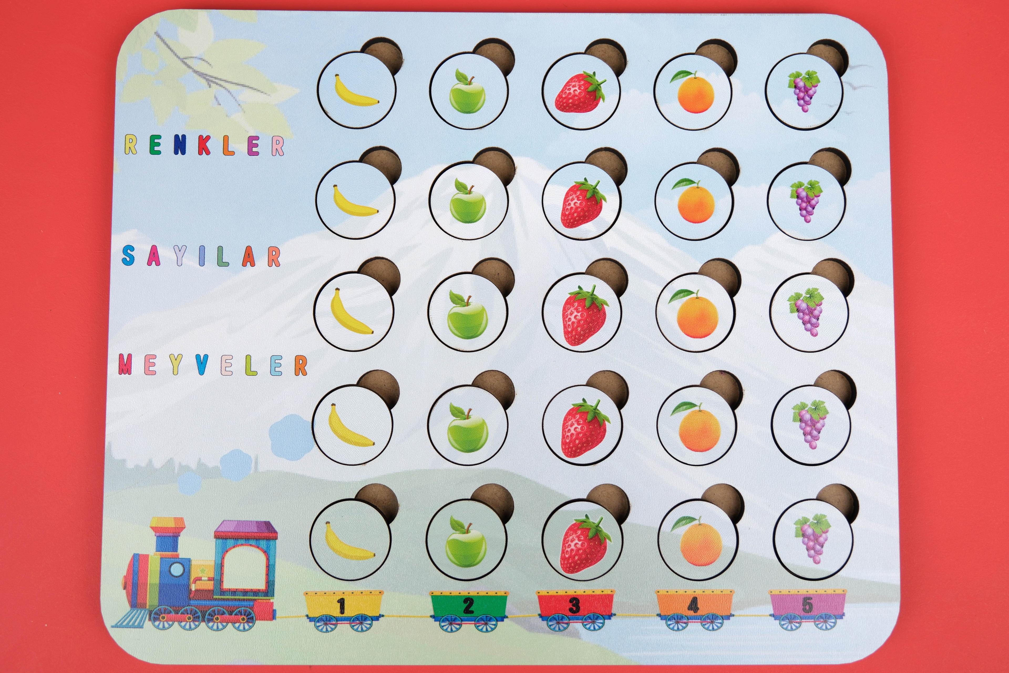 COLORS NUMBERS FRUITS PUZZLE