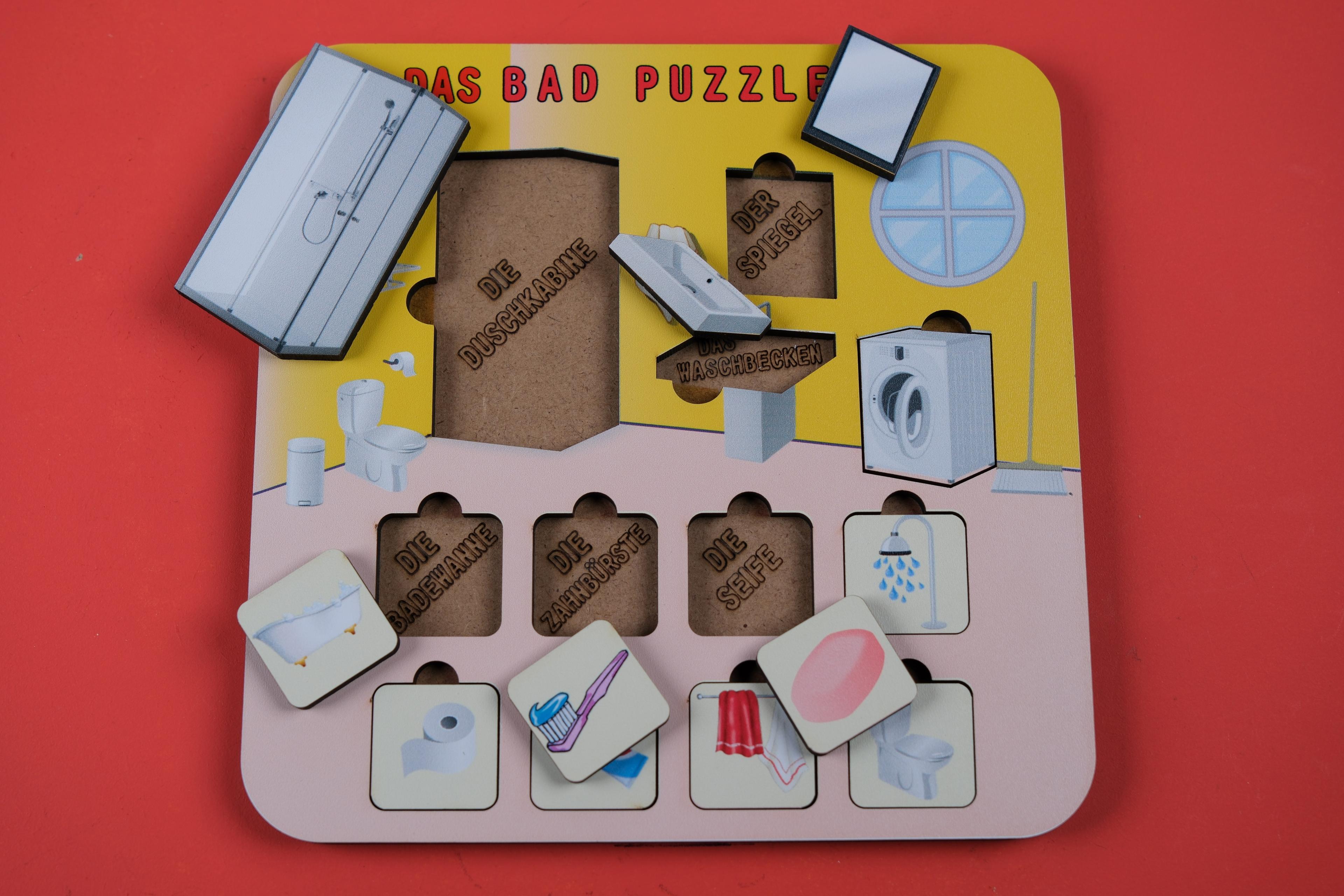 DAS BAD (BANYO) | ALMANCA ÖĞRETEN PUZZLE