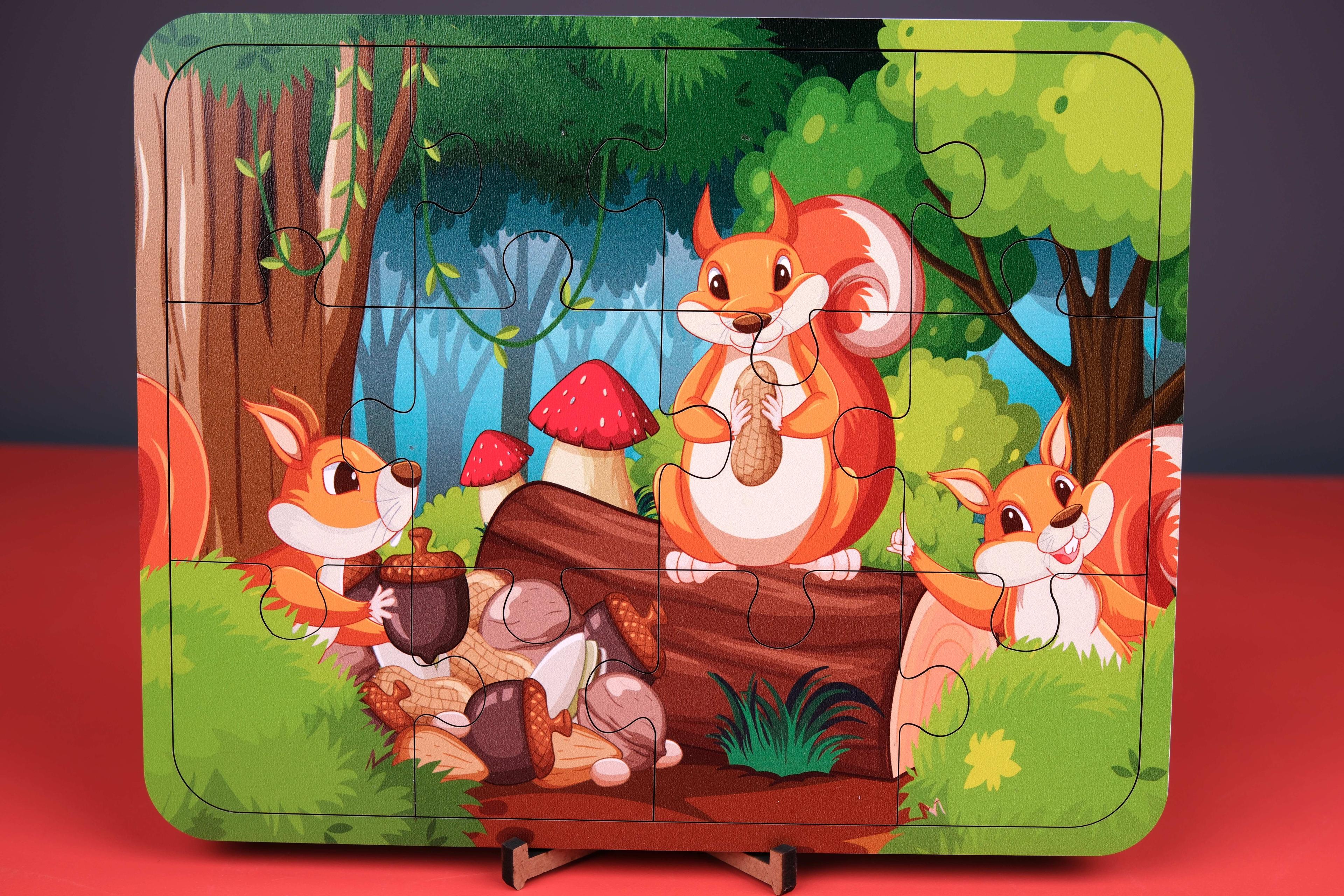 CUTE SQUIRRELS PUZZLE (12 PIECES)