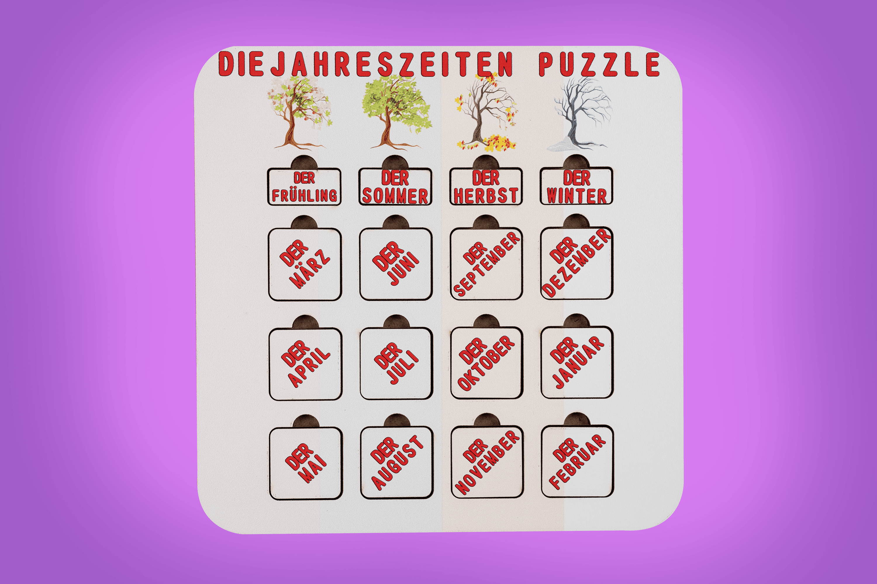 DIE JAHRESZEITEN (MEVSİMLER) | ALMANCA ÖĞRETEN PUZZLE