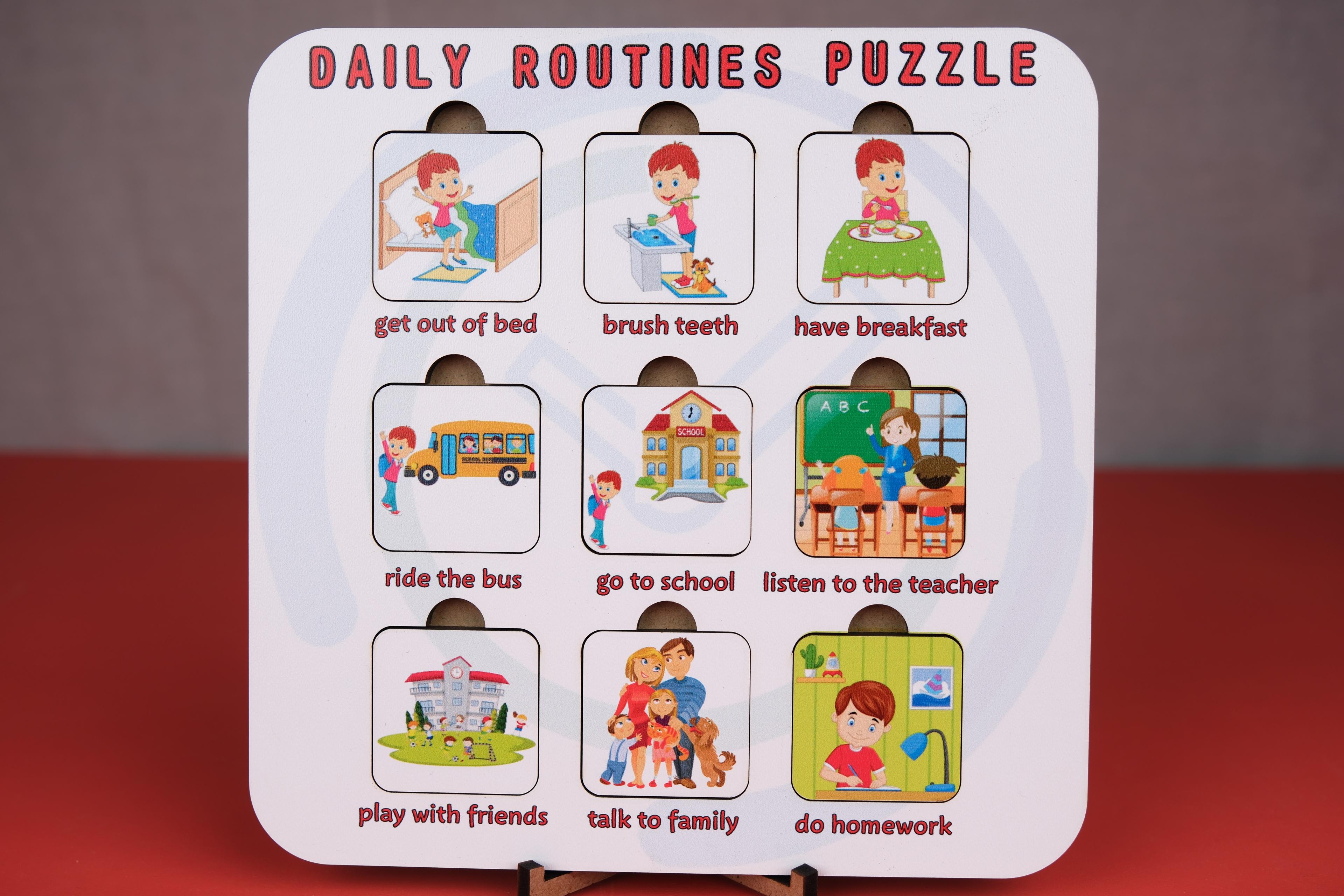 DAILY ROUTINES (GÜNLÜK RUTİNLER) | İNGİLİZCE ÖĞRETEN PUZZLE