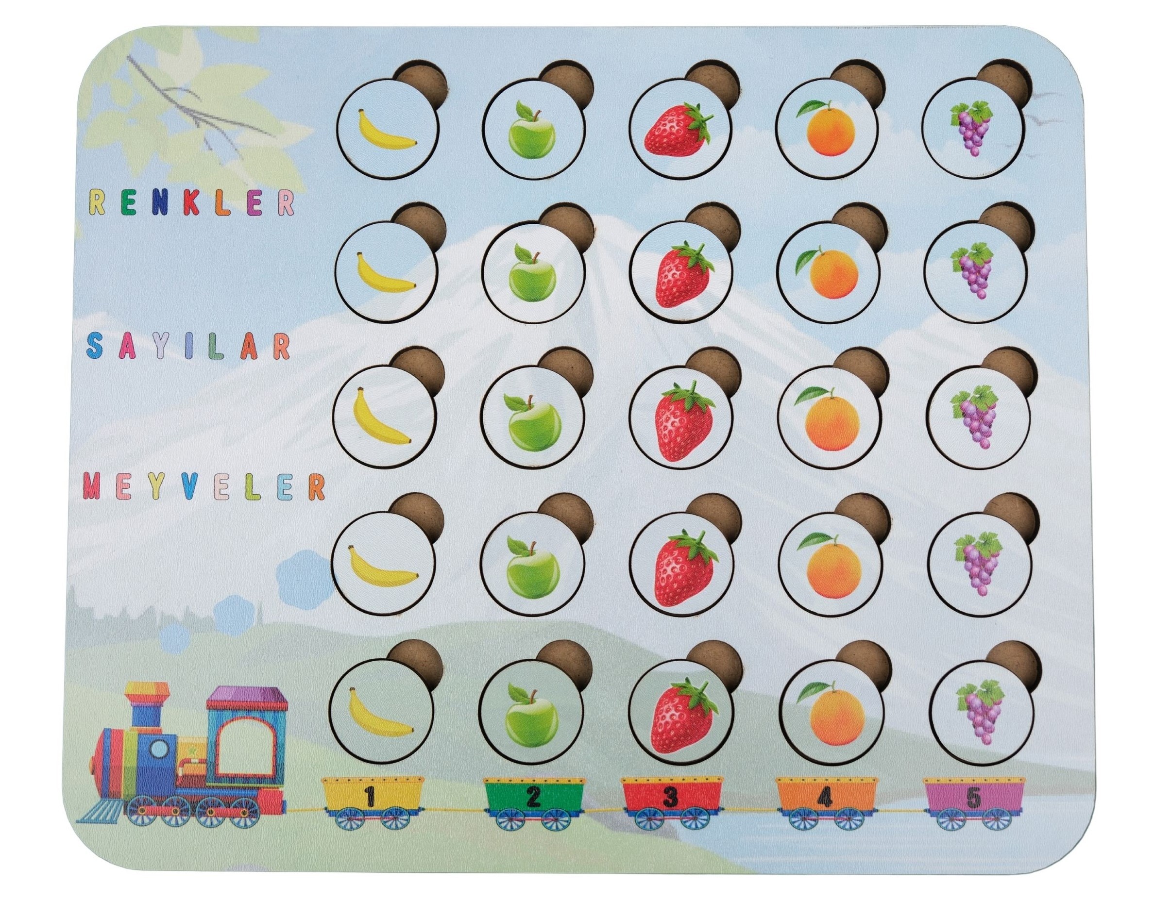 COLORS NUMBERS FRUITS PUZZLE