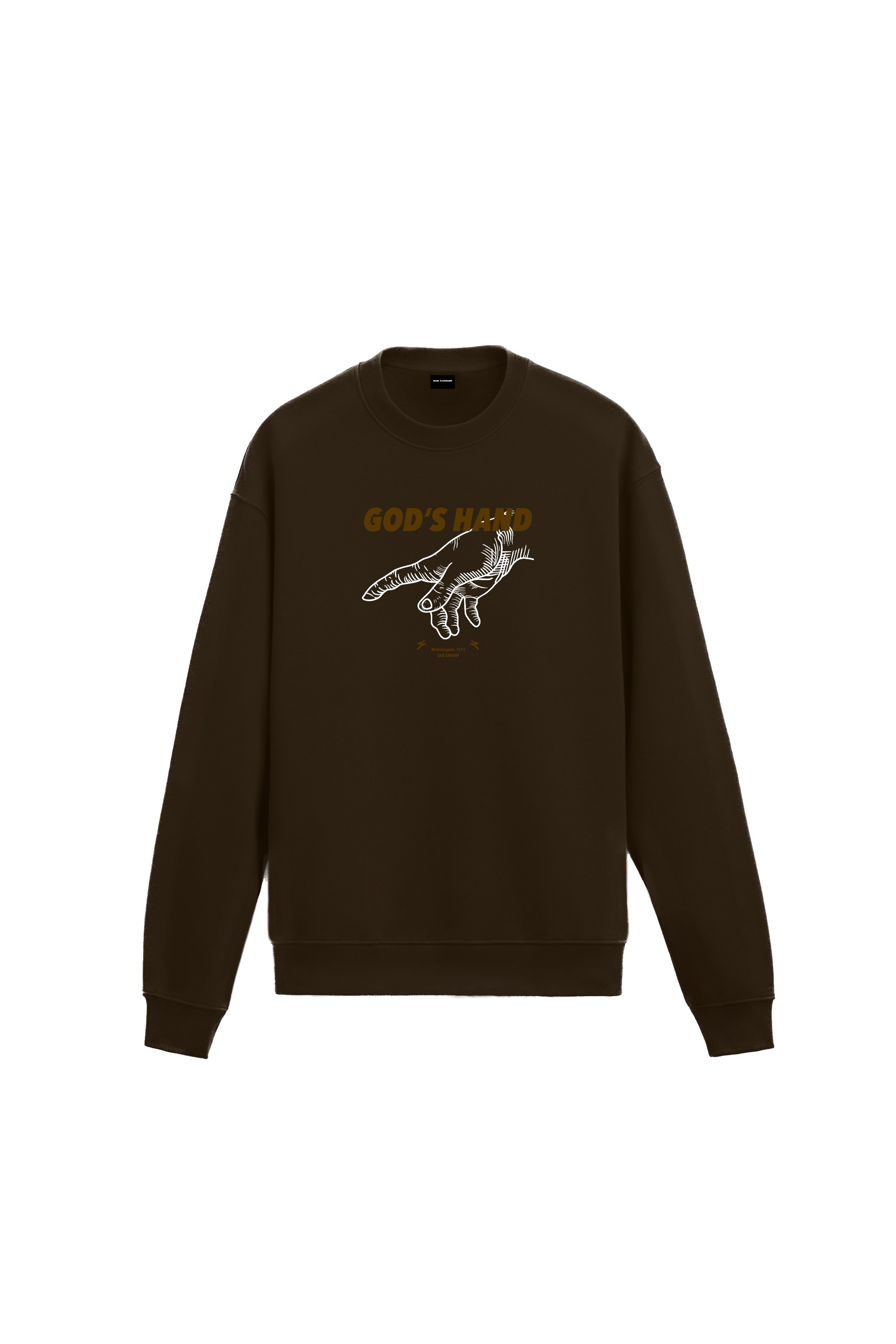GOD'S HAND BITTER BROWN OVERSIZE SWEATSHIRT