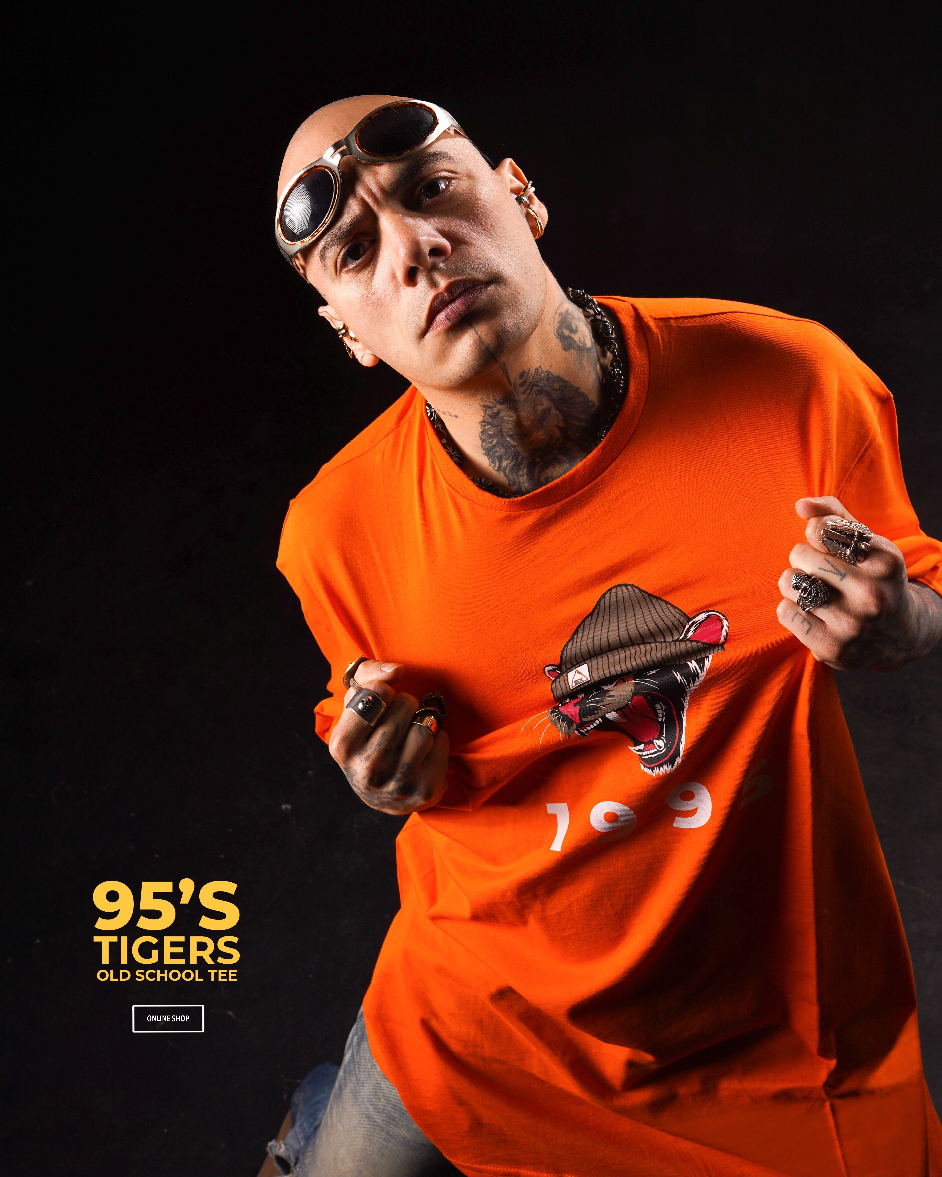 95’S TIGERS ORANGE OVERSIZE T-SHIRT