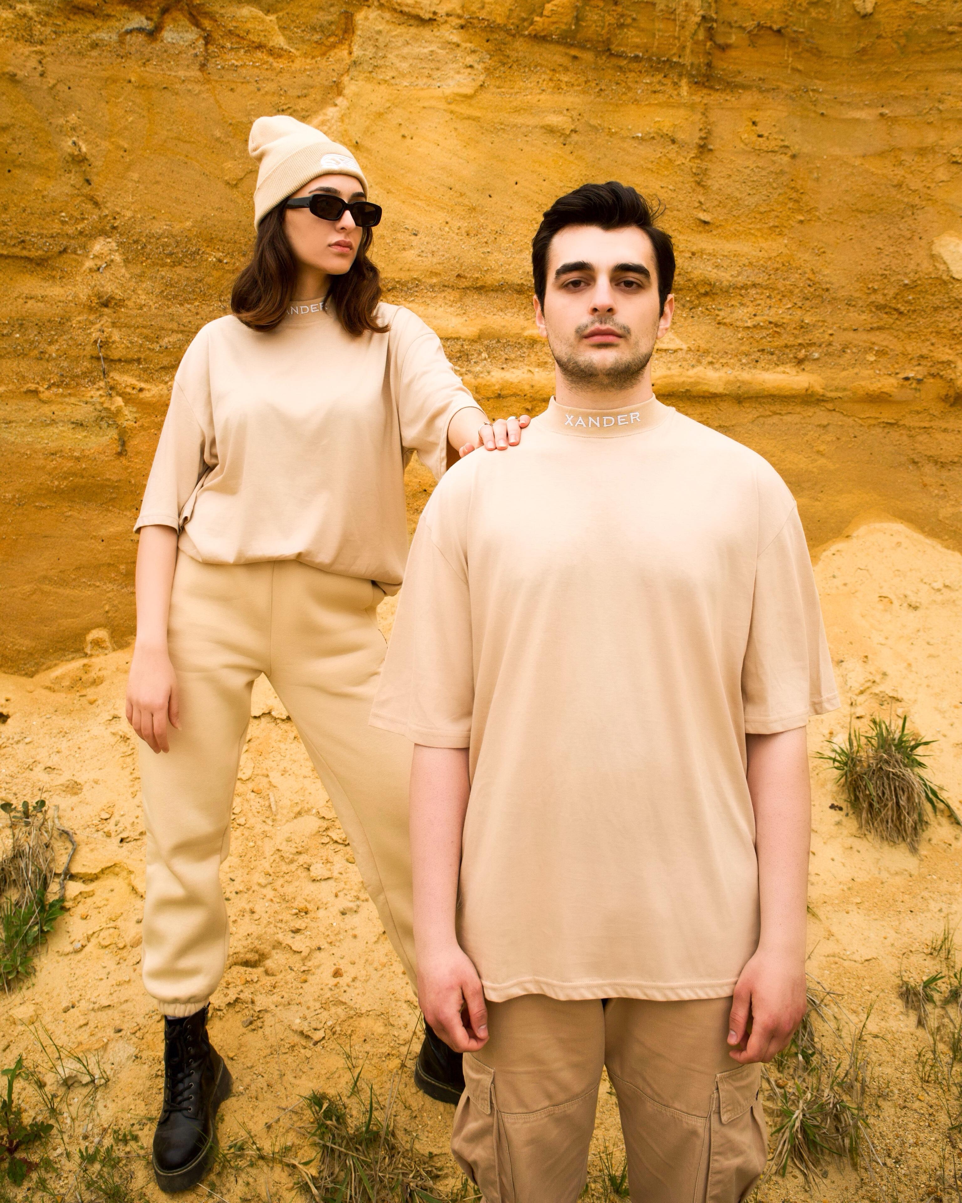 BEIGE XANDER BASIC OVERSIZE T-SHIRT