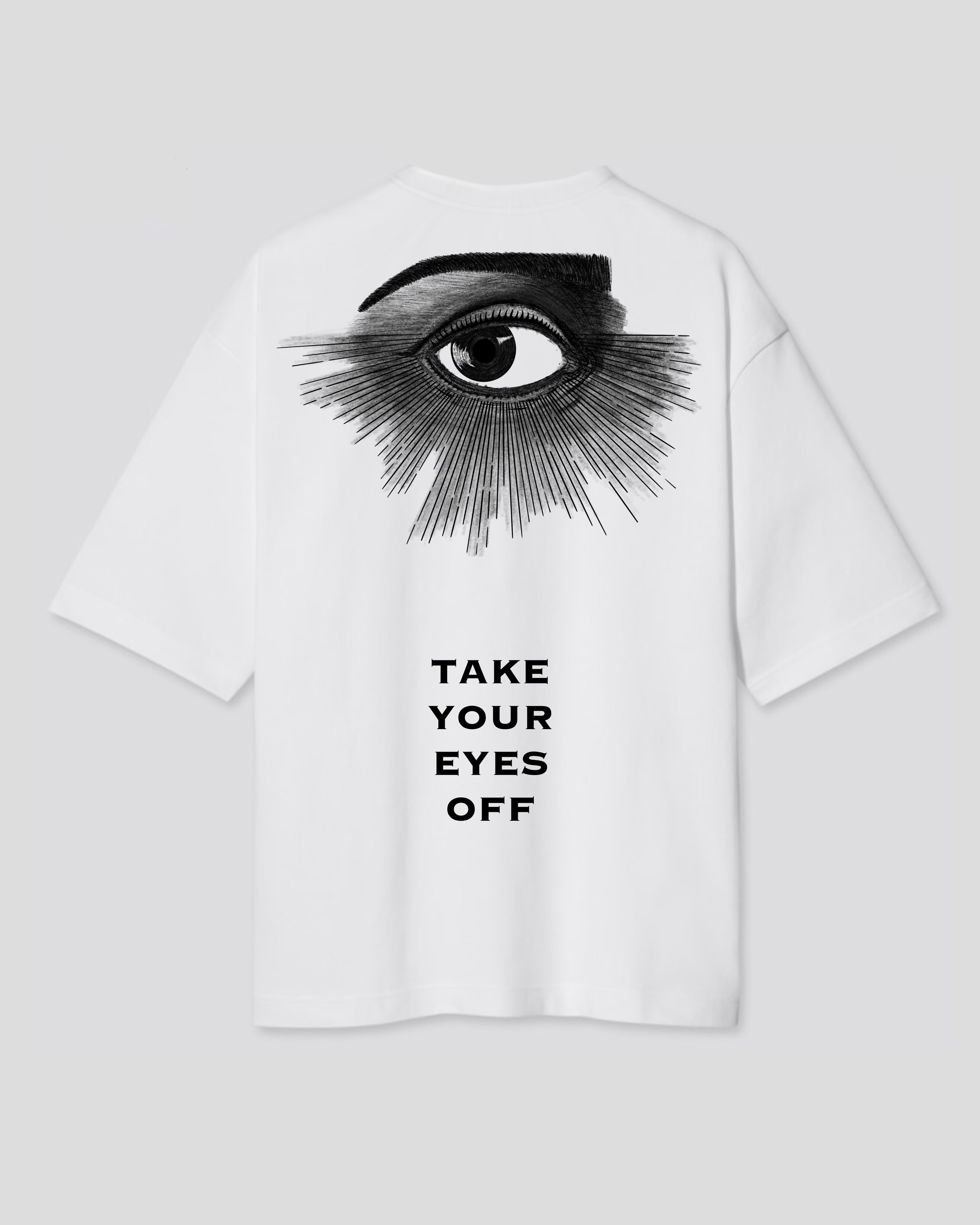MAGIC EYE WHITE OVERSIZE T-SHIRT