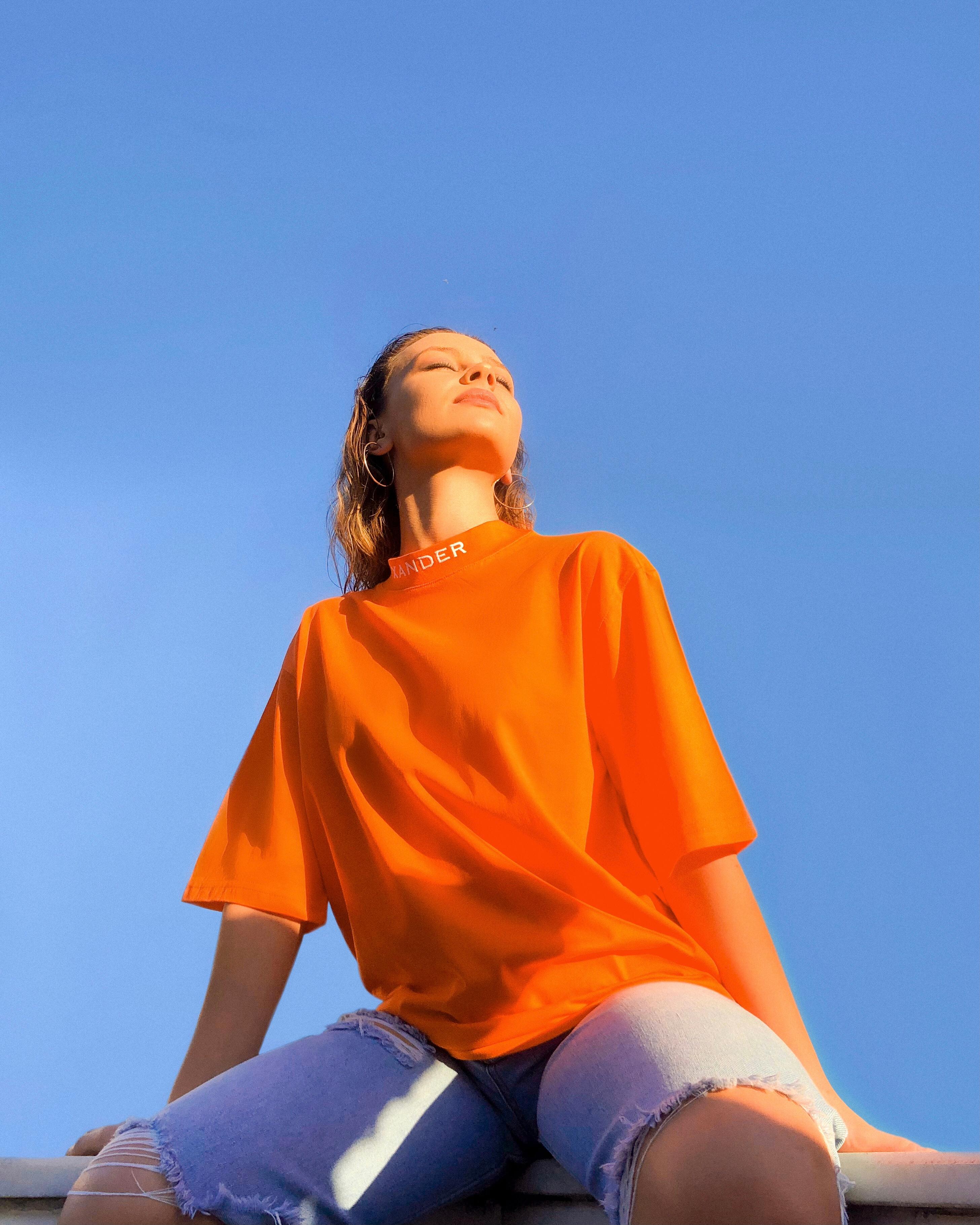 ORANGE XANDER BASIC OVERSIZE T-SHIRT