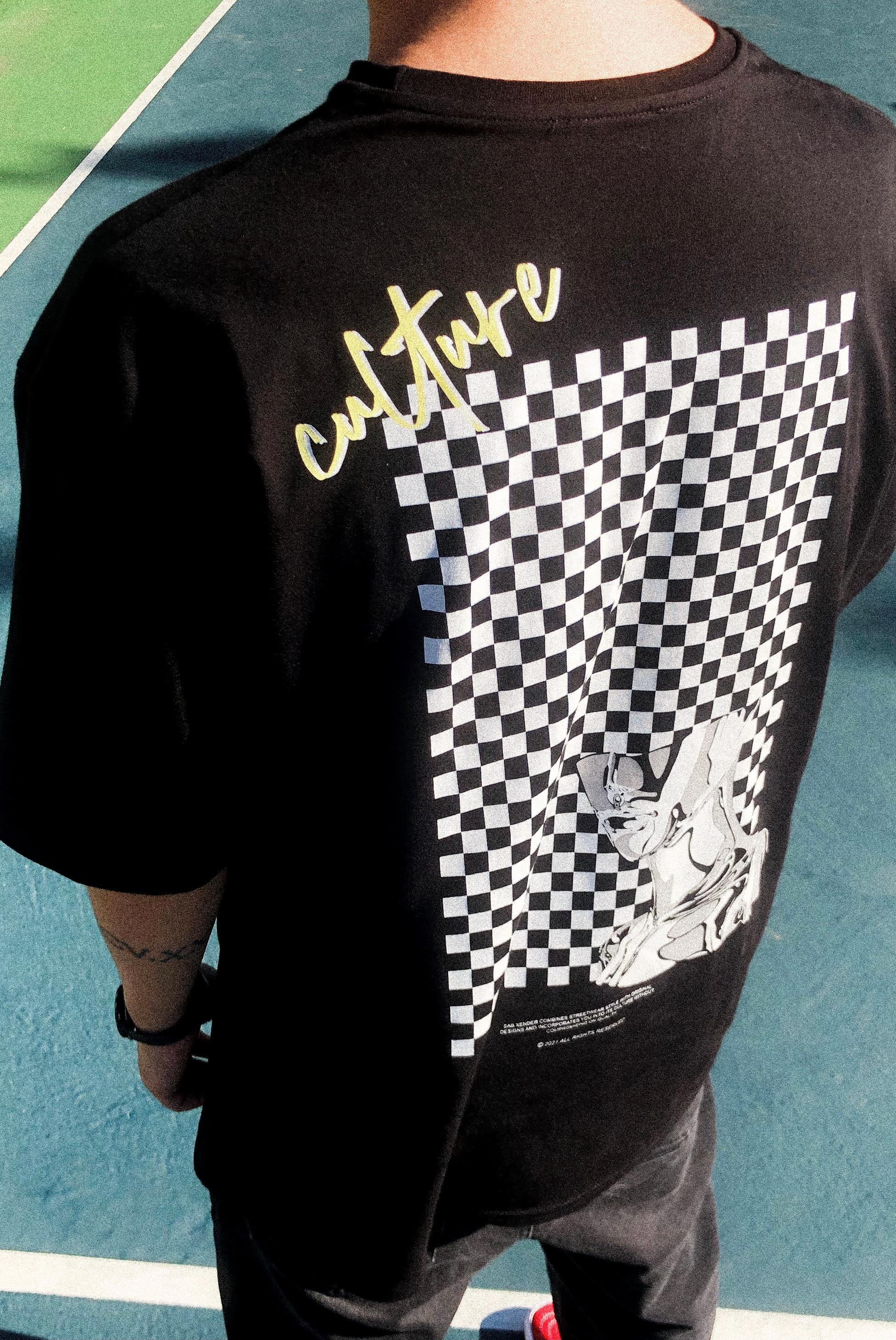 CULTUREBOARD BLACK OVERSIZE T-SHIRT
