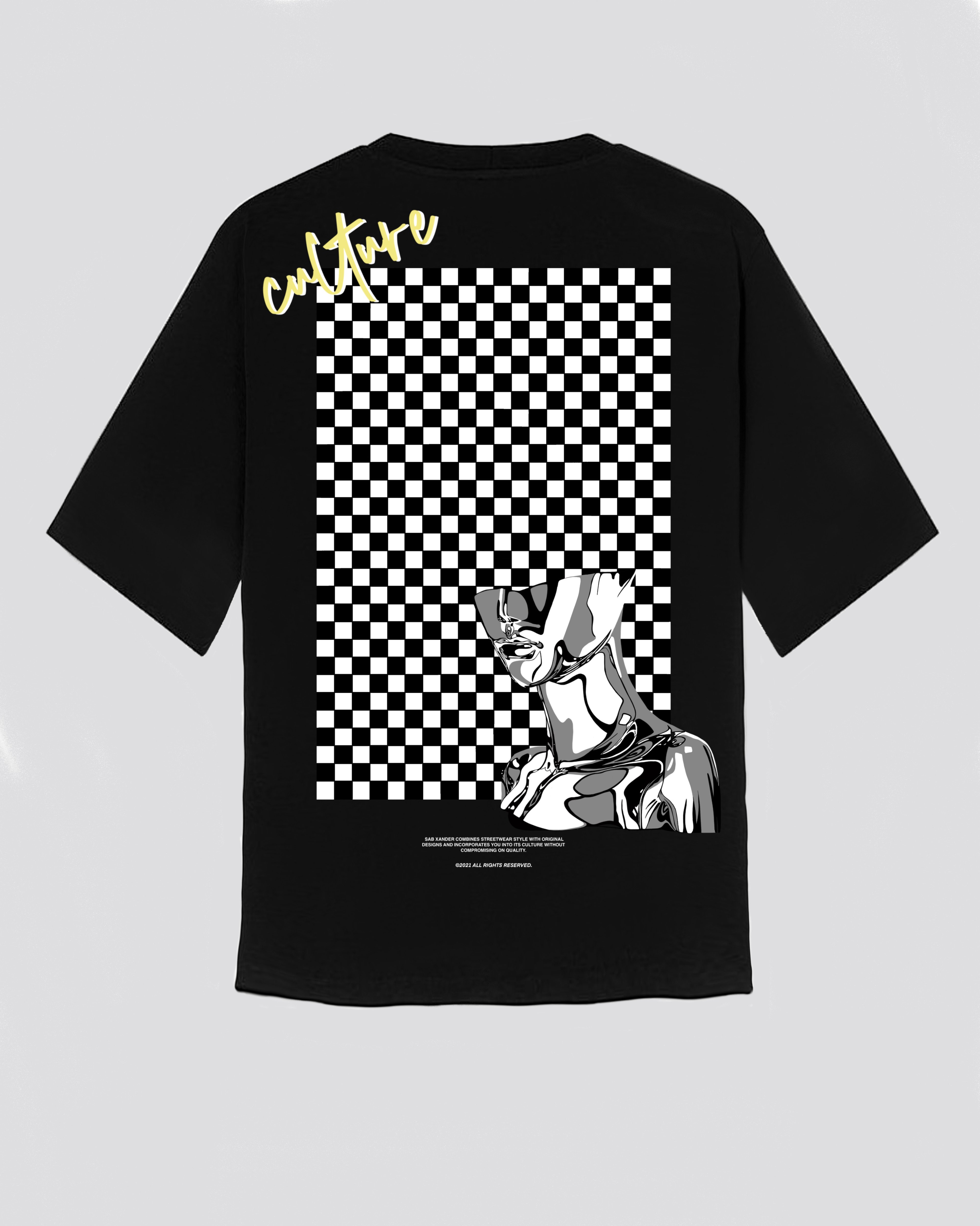 CULTUREBOARD BLACK OVERSIZE T-SHIRT