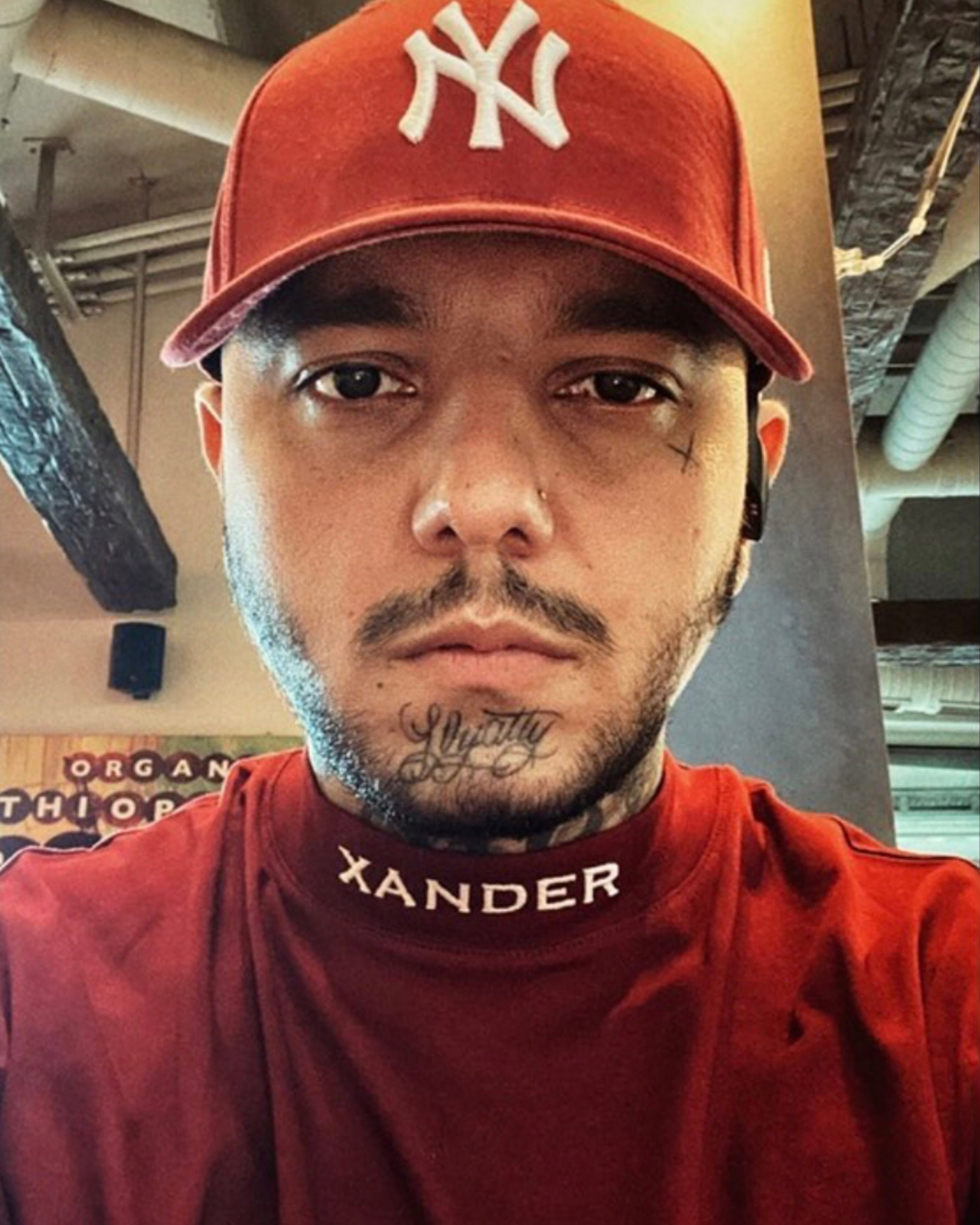 DARK RED XANDER BASIC OVERSIZE T-SHIRT