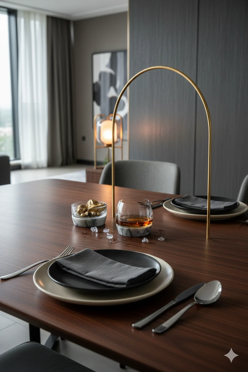 Nude Chill Mermer Altlıklı Kristal Cam Viski Bardağı Ve Çerezlik Seti - Özel Tasarım Sunum Takımı