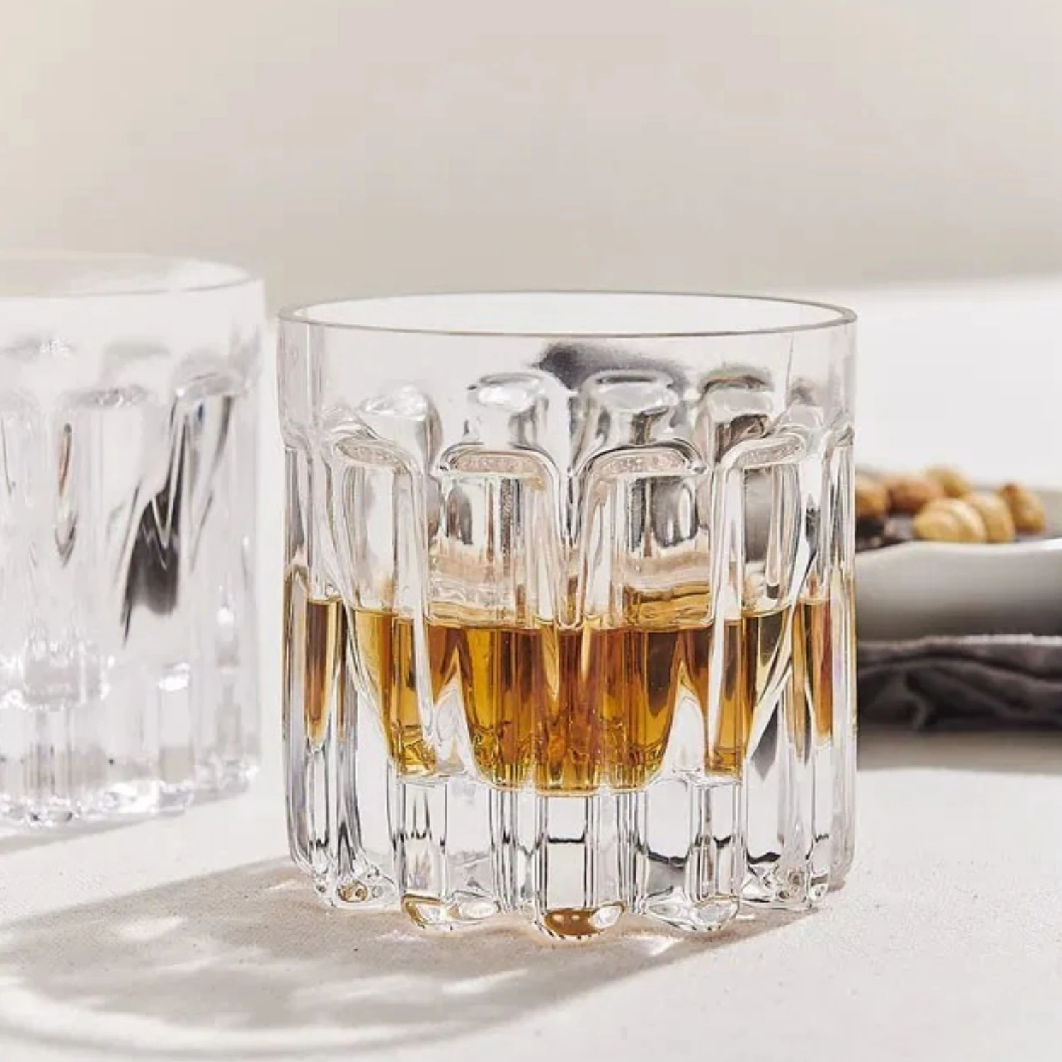 Nude Edinburg 6'lı Kristal Viski Bardağı Seti 330 cc - Klasik Kesim Özel Tasarım Bardak (22370)