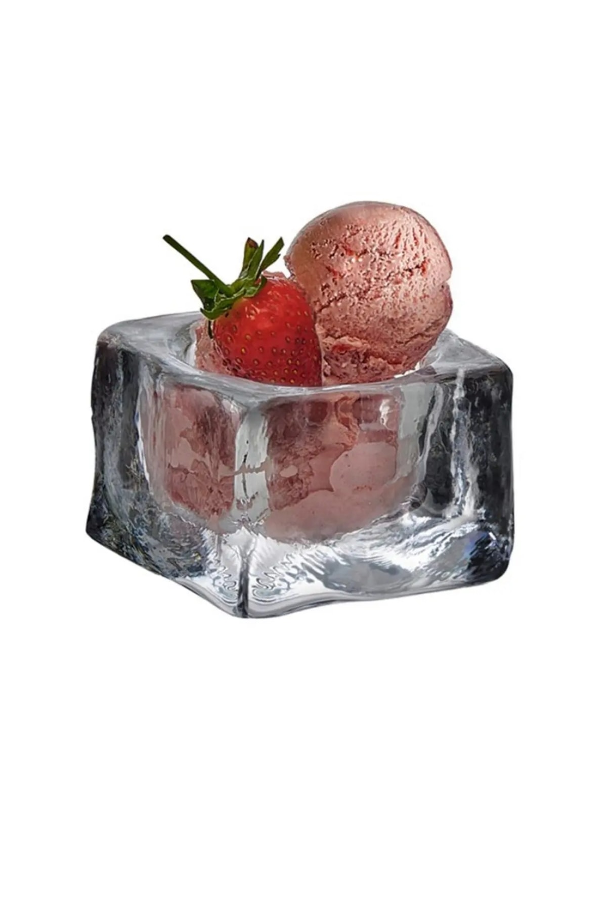 Nude 24323 Ice Cube Kare Dondurma Servis Tabağı – Kristal, 9 cm, El İmalatı