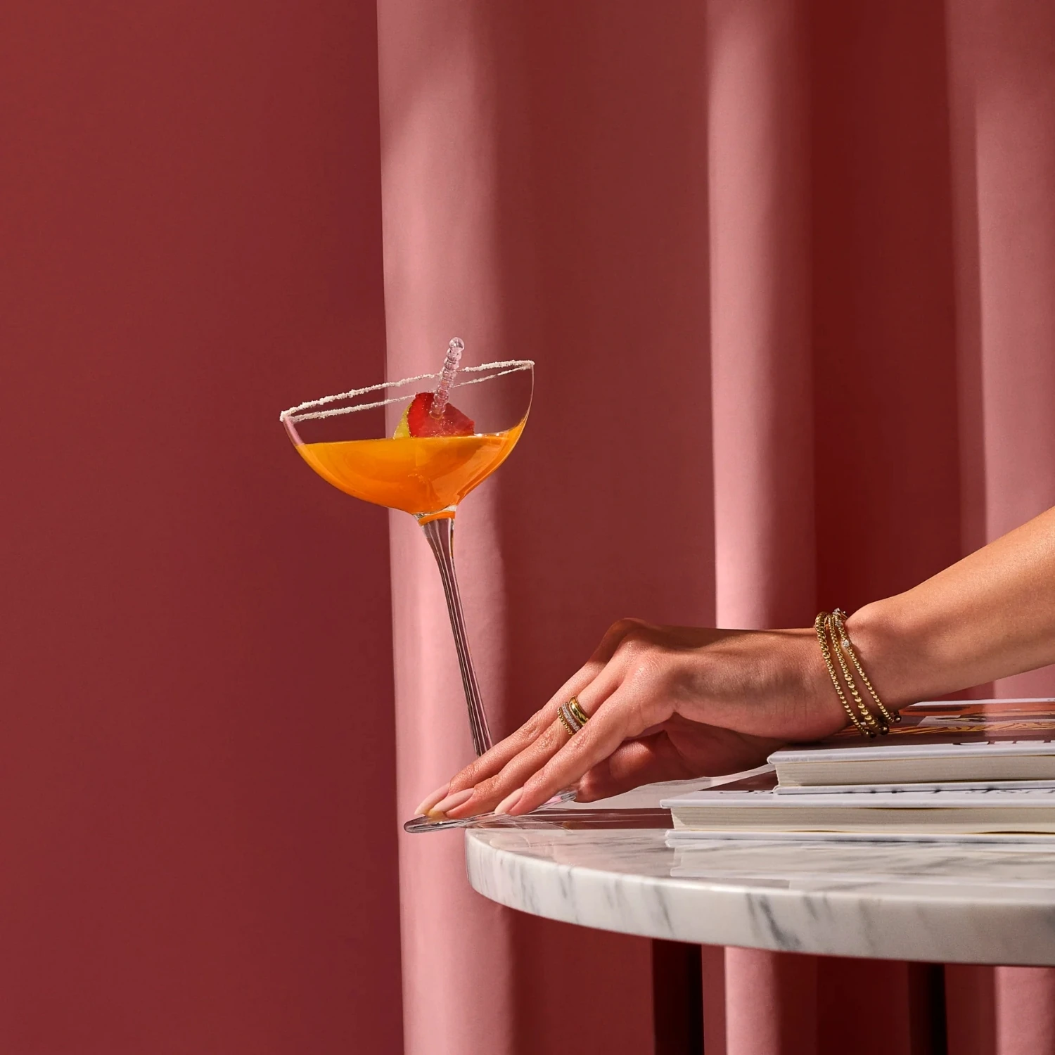 Nude Savage 2'li Kristal Cam Ayaklı Kokteyl ve Şampanya Kadehi (Coupe) 220 cc - 67296