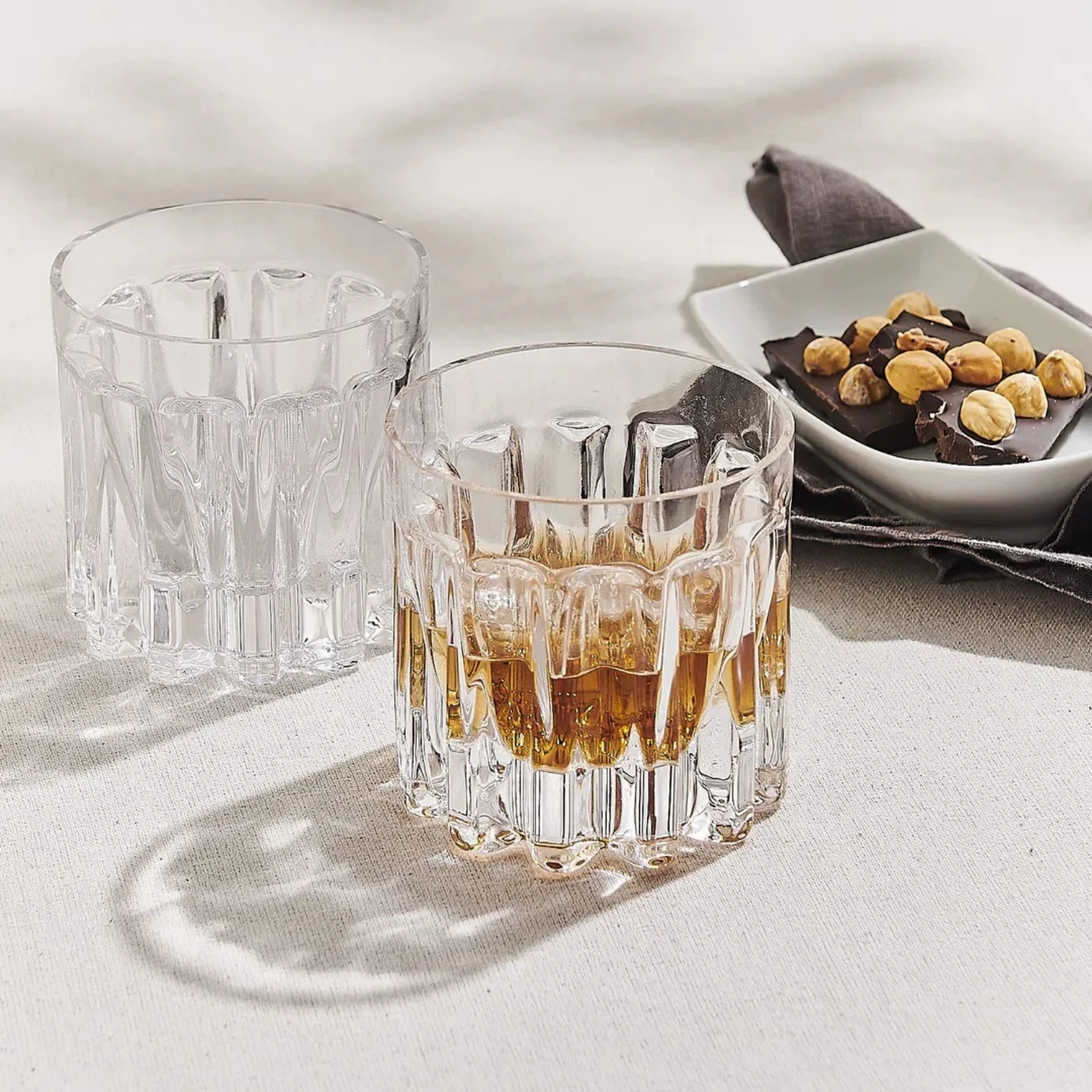 Nude Edinburg 6'lı Kristal Viski Bardağı Seti 330 cc - Klasik Kesim Özel Tasarım Bardak (22370)