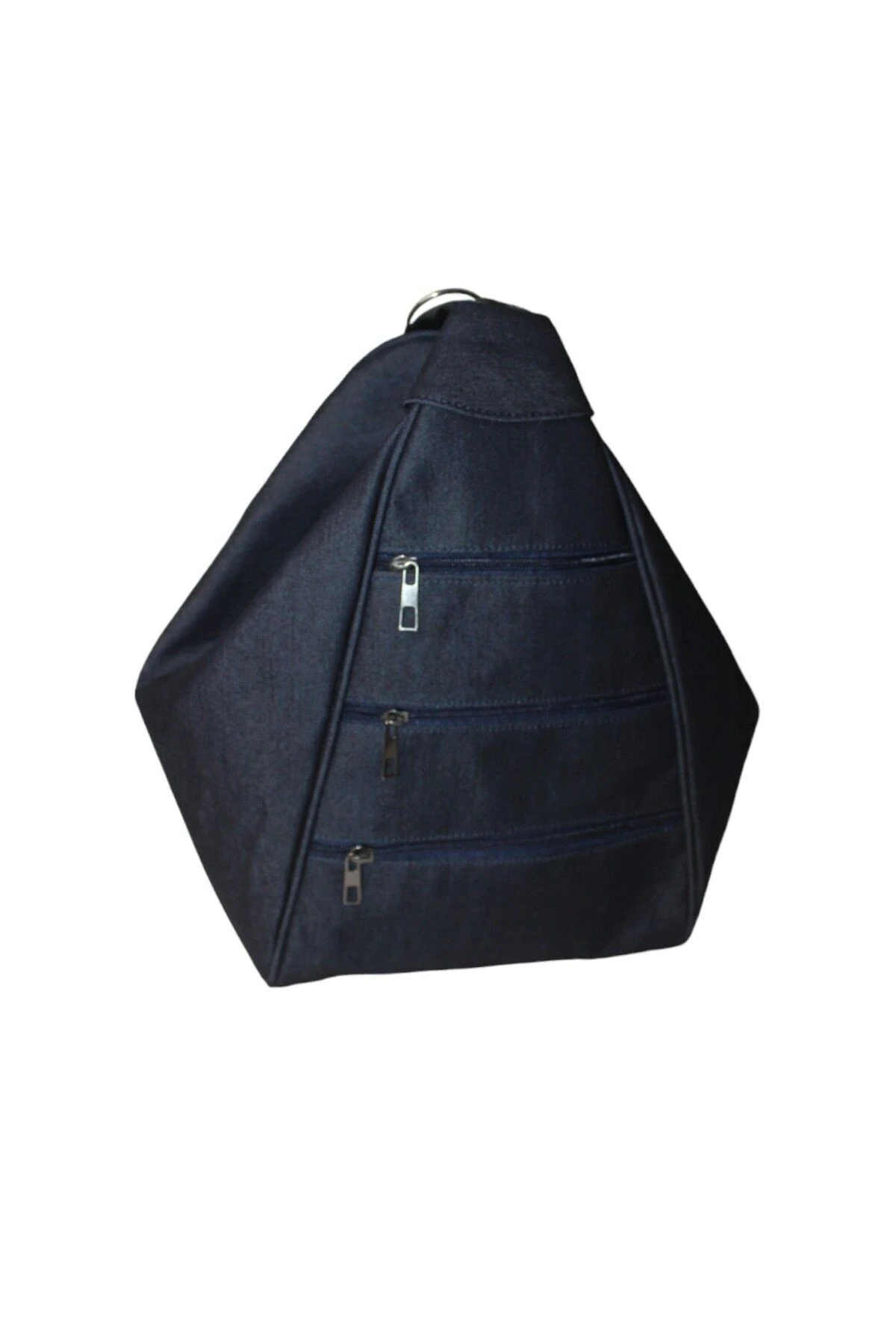 Denim Kot Kumaş Kadın Sırt Omuz Çantası Saka Model Lacivert Çntkotsakalcvrt006