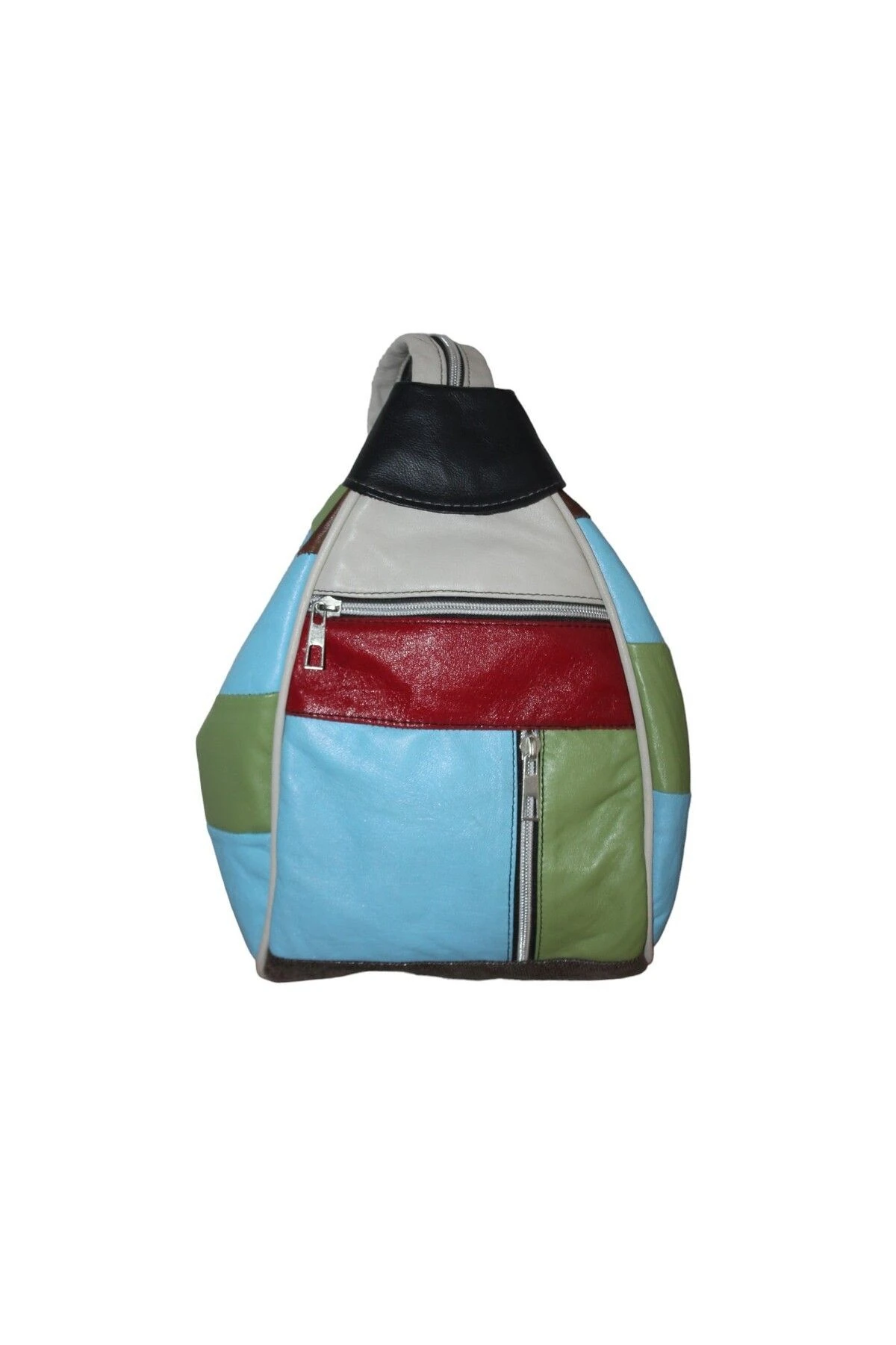 Hakiki Deri Kadın Omuz Ve Sırt Çantası Serçe Model Çok Renkli