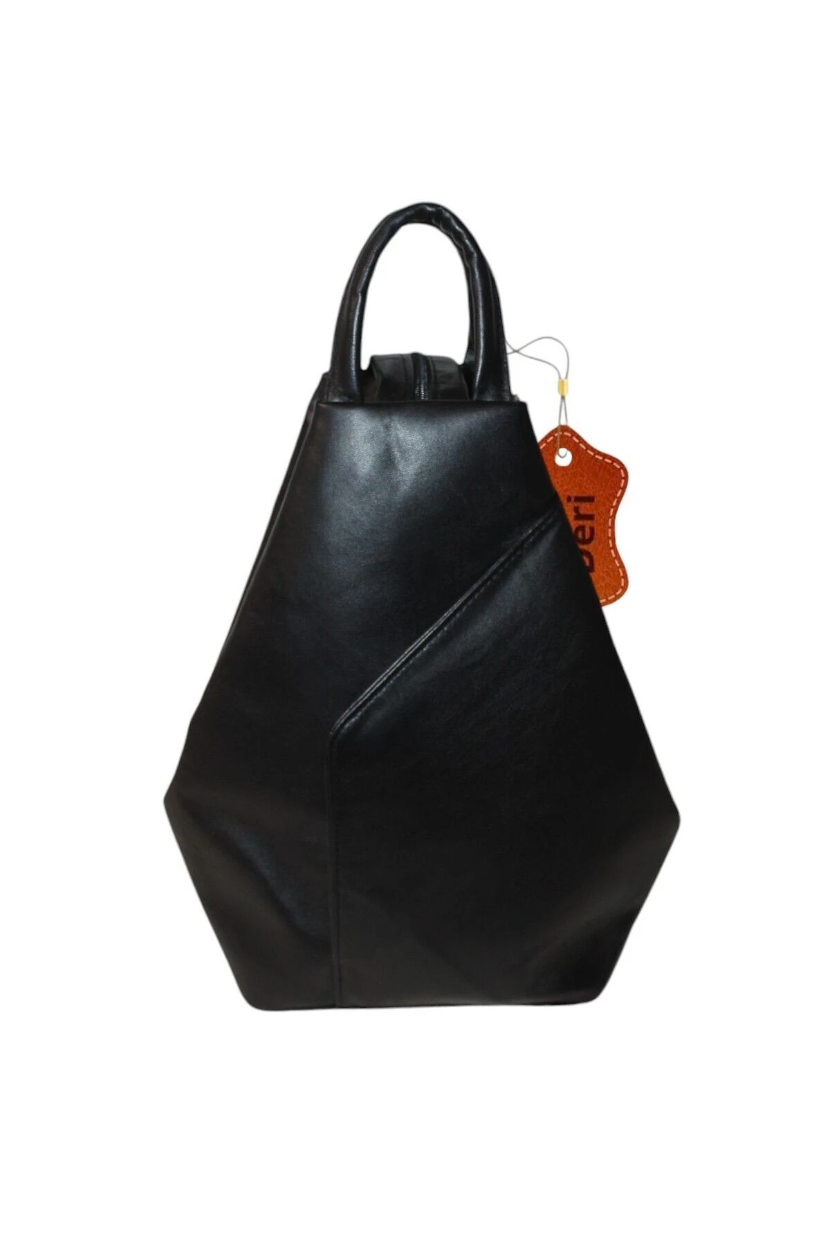 Kadın Omuz Sırt Çantası Hakiki Deri Vazo Model Kırmızı Renkli