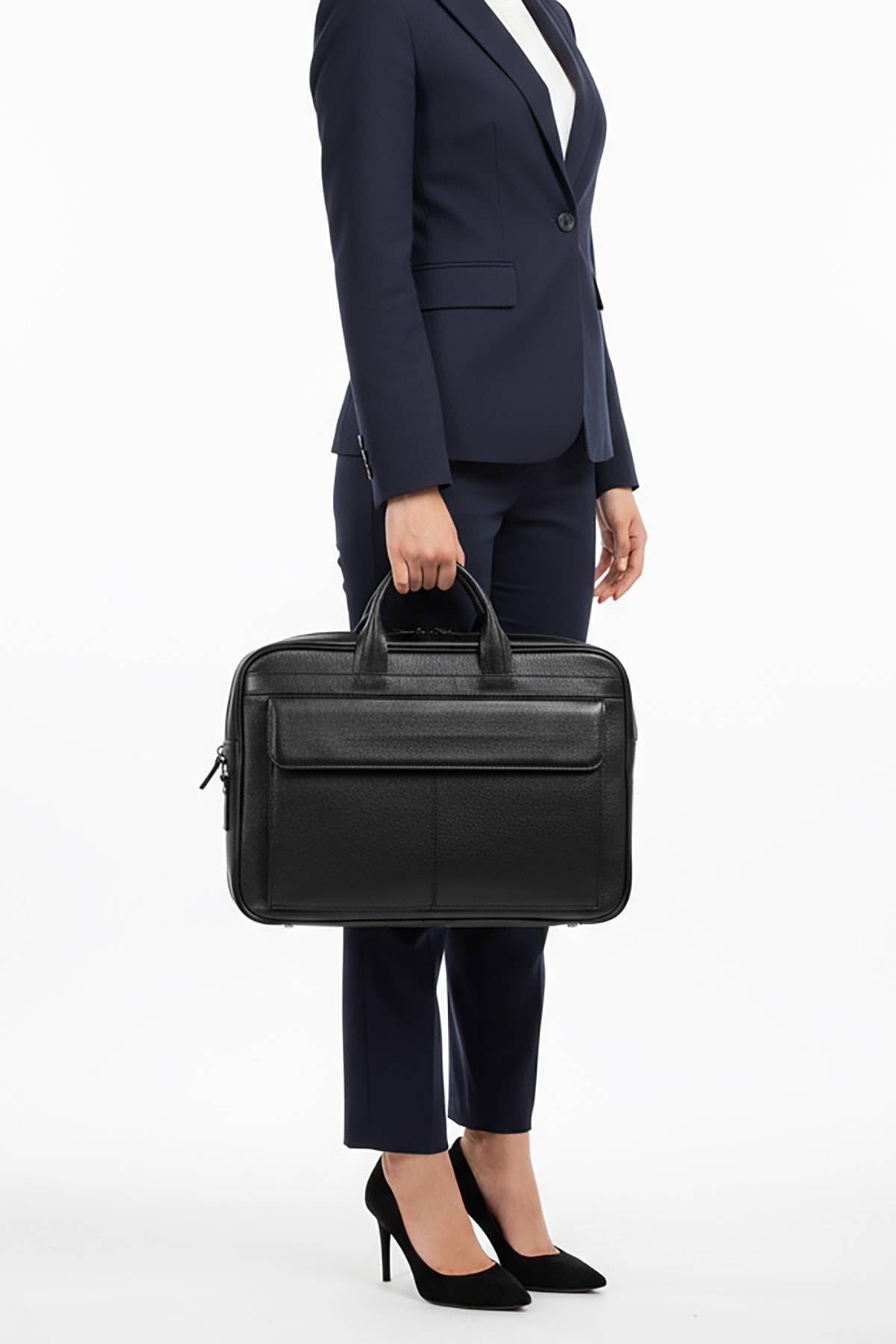 Hakiki Deri Evrak Çantası Laptop Bölmeli 16" & 17"