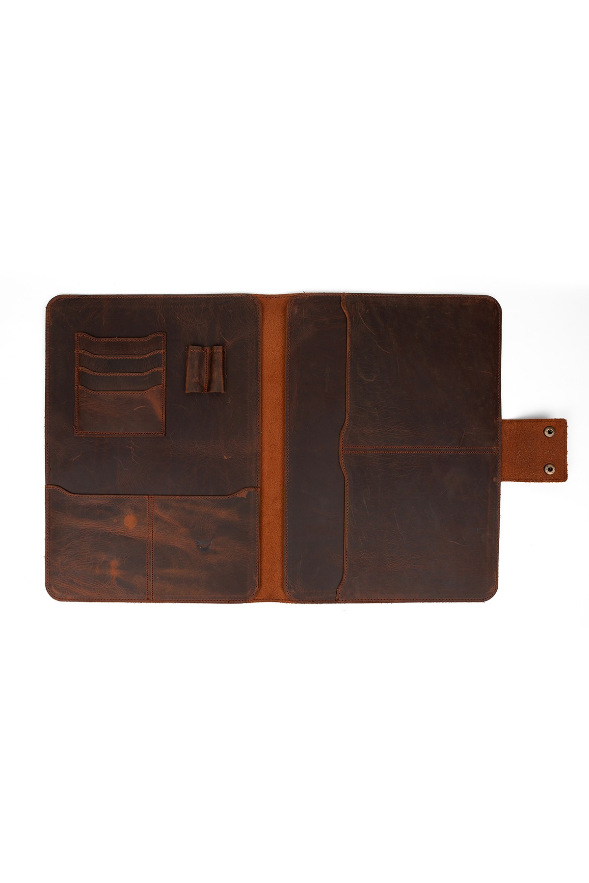 M2 13-14 Inç Macbook Pro-air Hakiki Deri Organizer Evrak Çantası Tablet Kılıfı
