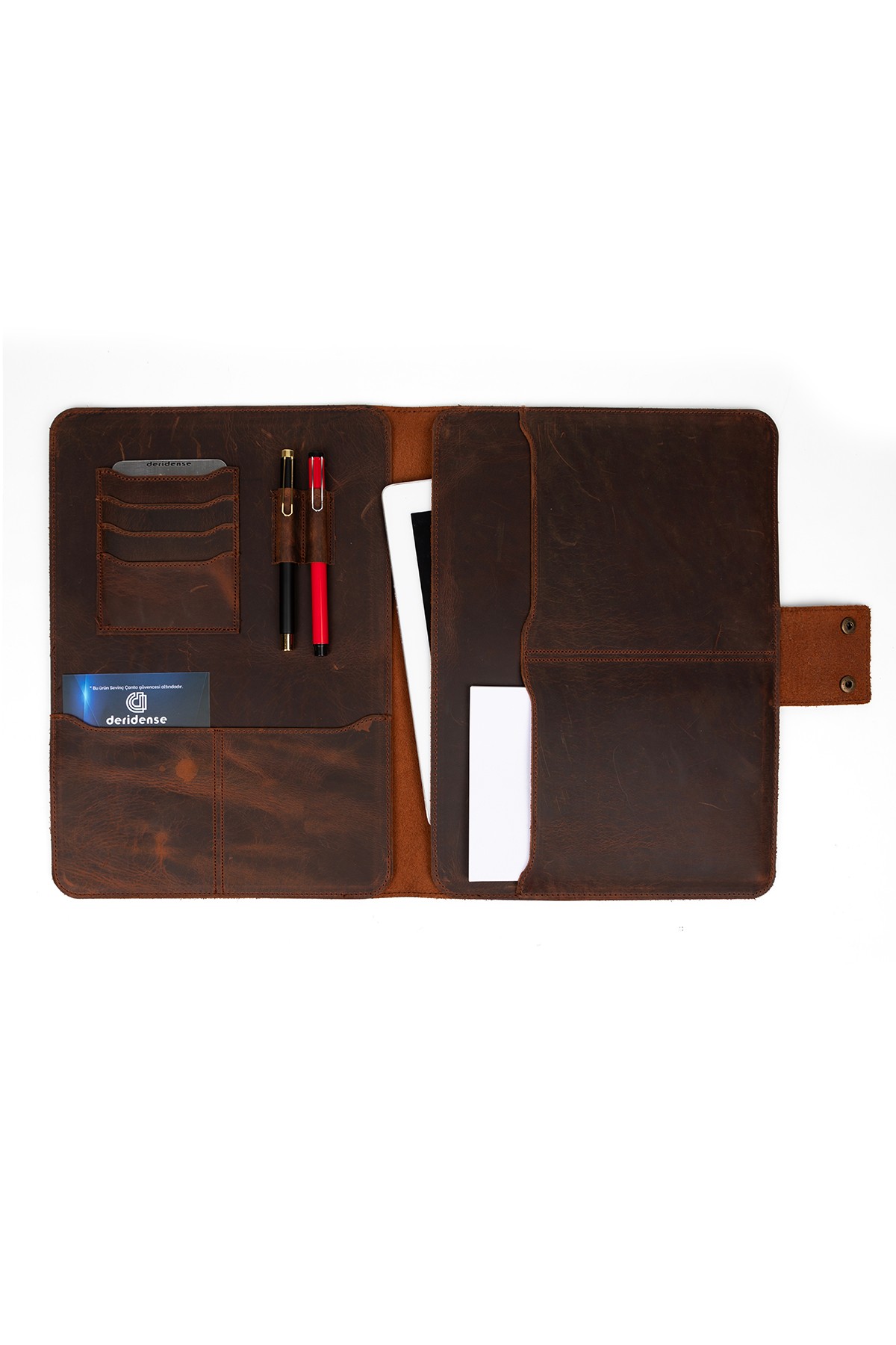 M2 13-14 Inç Macbook Pro-air Hakiki Deri Organizer Evrak Çantası Tablet Kılıfı