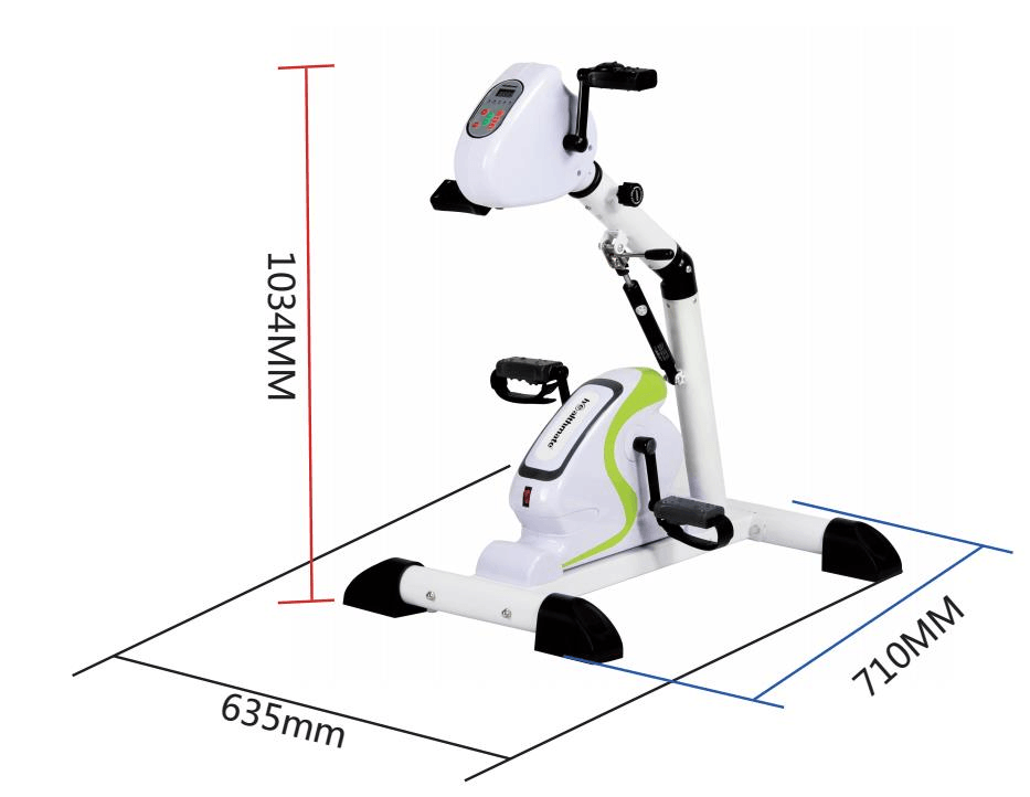 Hem El Hem Ayak Çift Pedallı Elektrikli Egzersiz Bisikleti kademeli