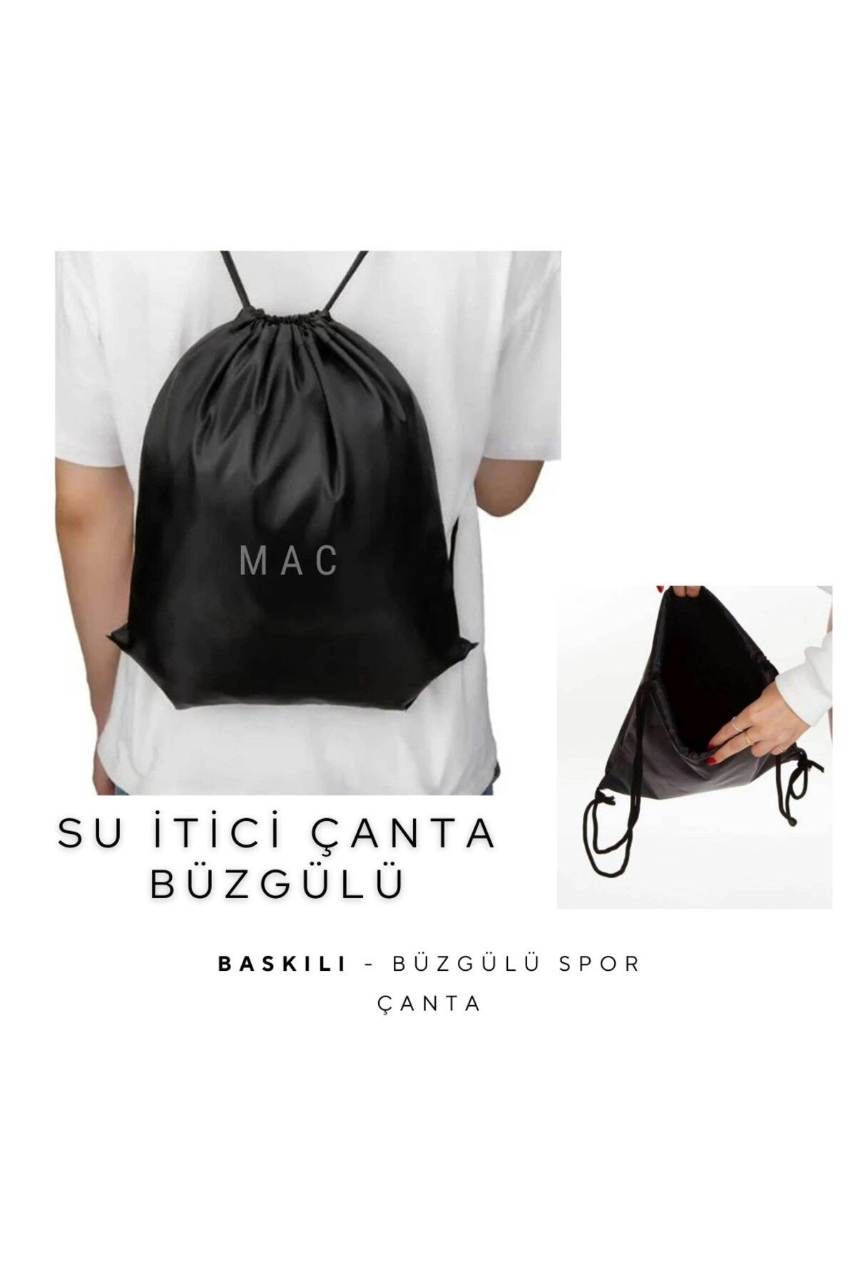 File Çanta Büzgülü Askı Cepsiz Su İtici