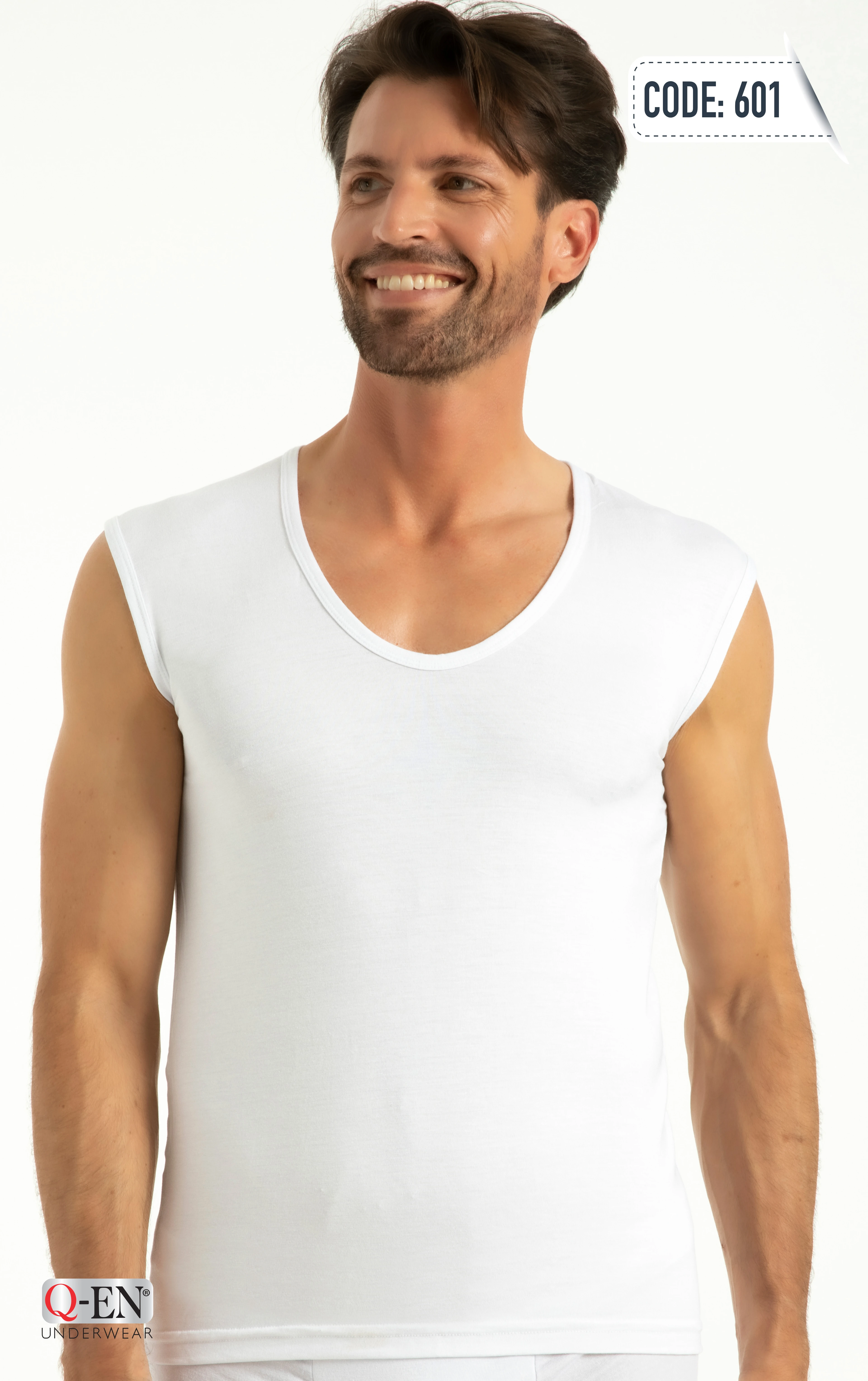 BAMBU Sıfır Kol V Yaka Atlet COD 601